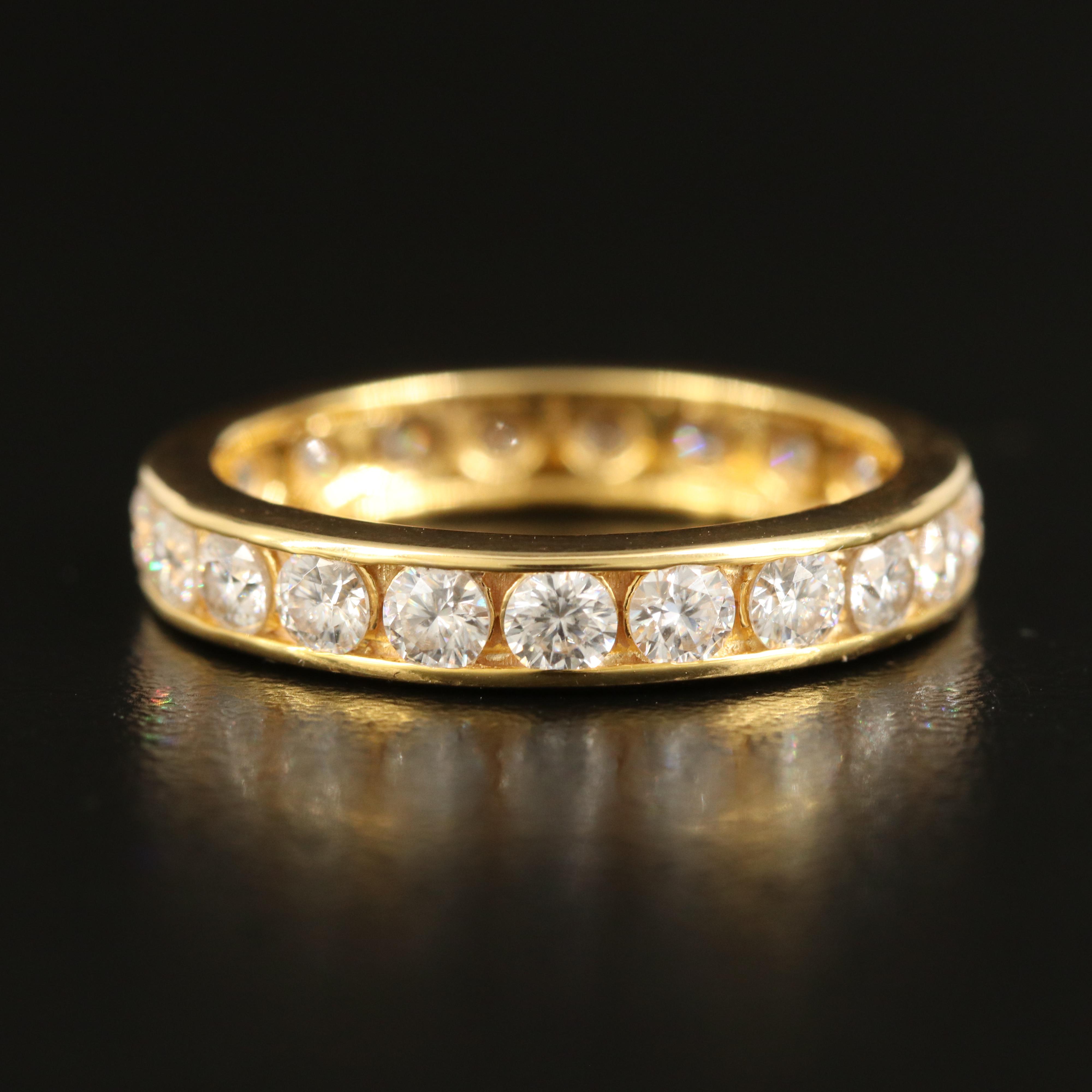 10K Moissanite Eternity Band