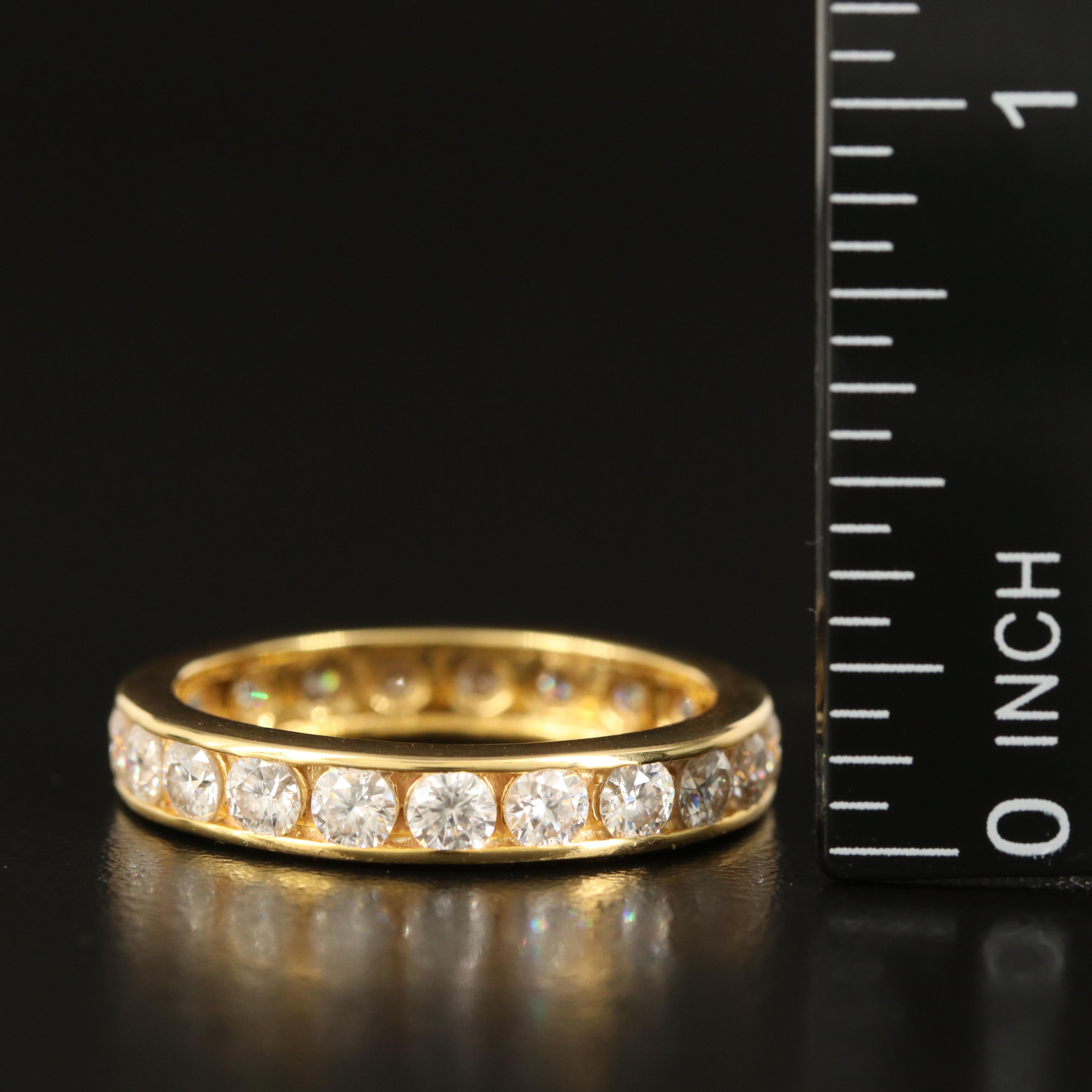 10K Moissanite Eternity Band