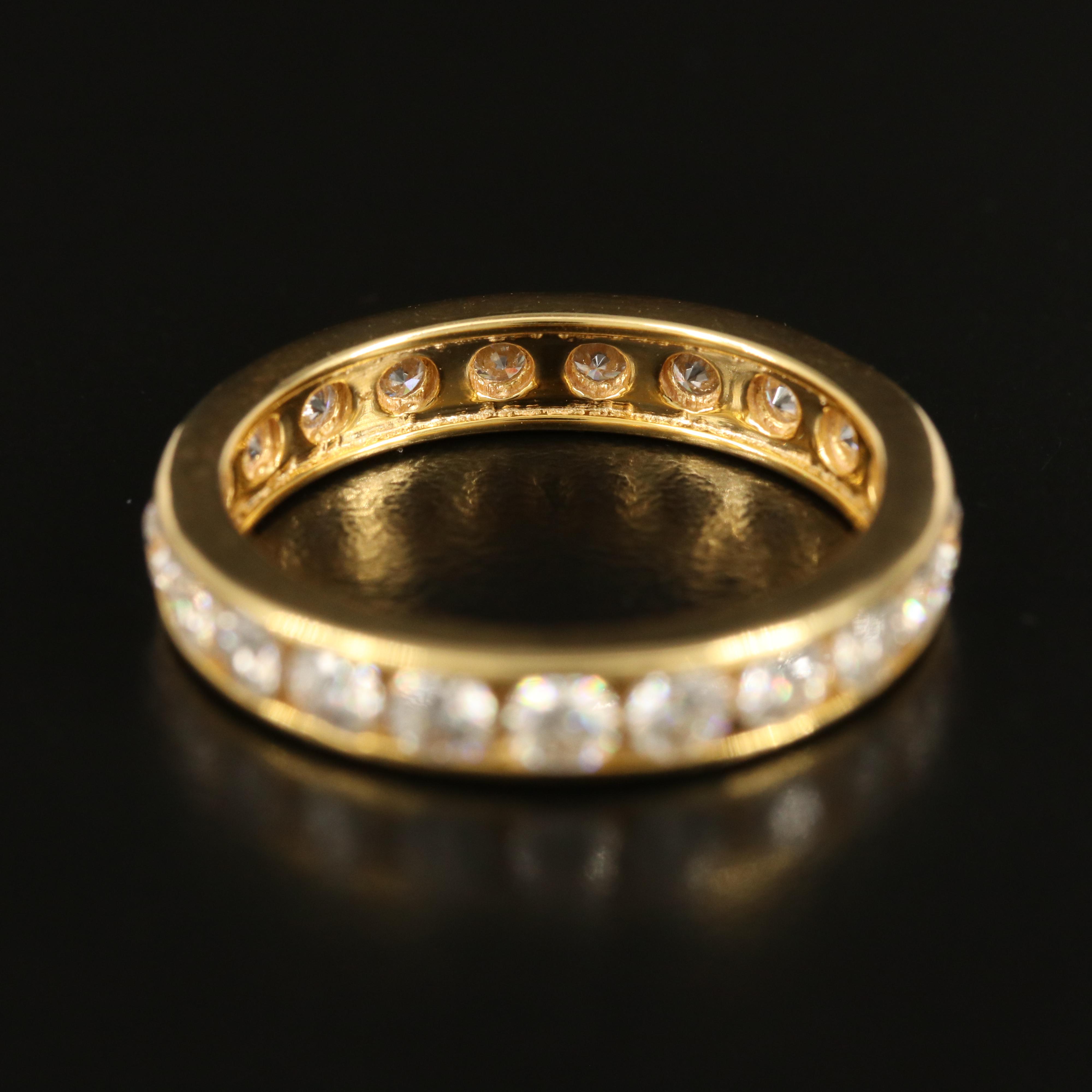 10K Moissanite Eternity Band