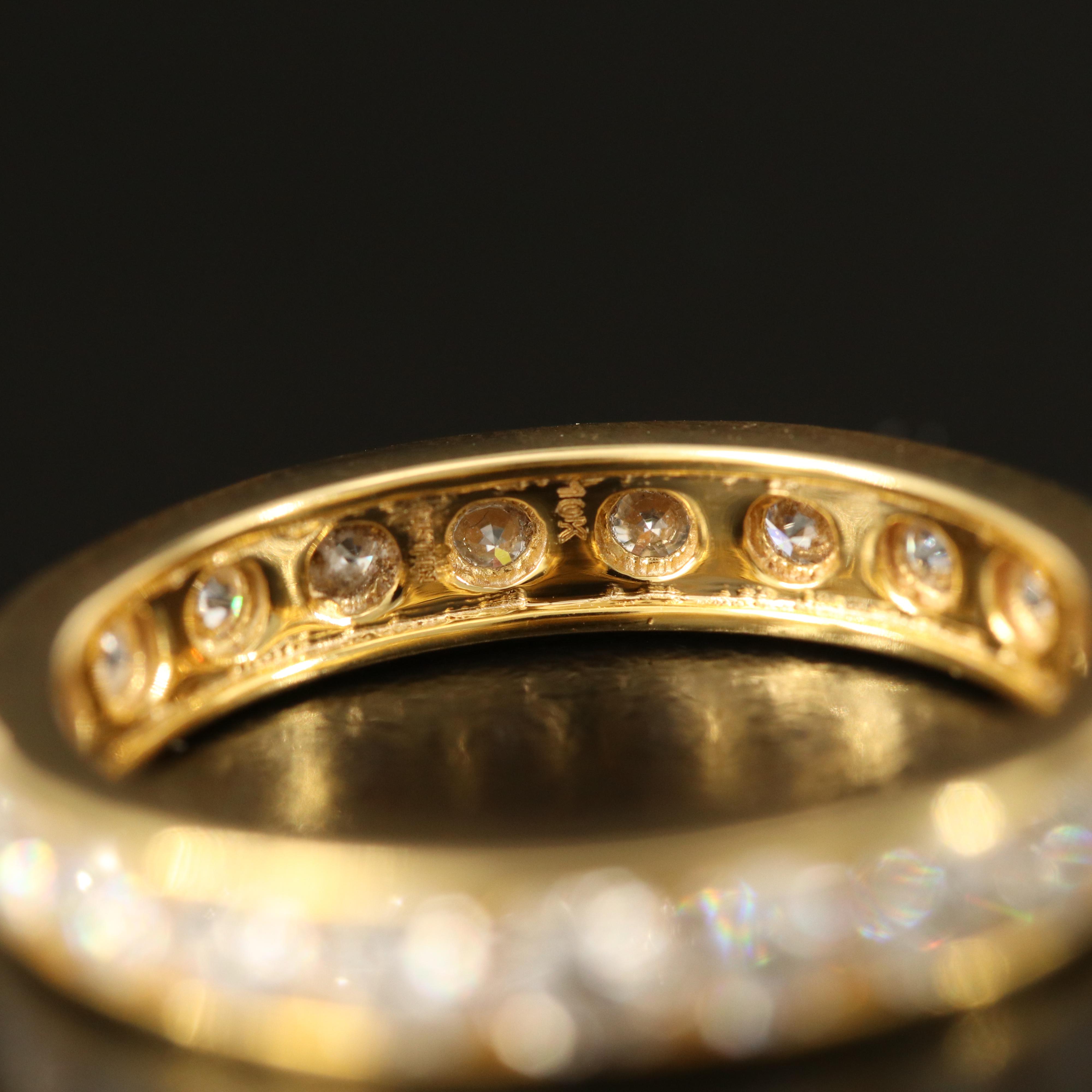 10K Moissanite Eternity Band