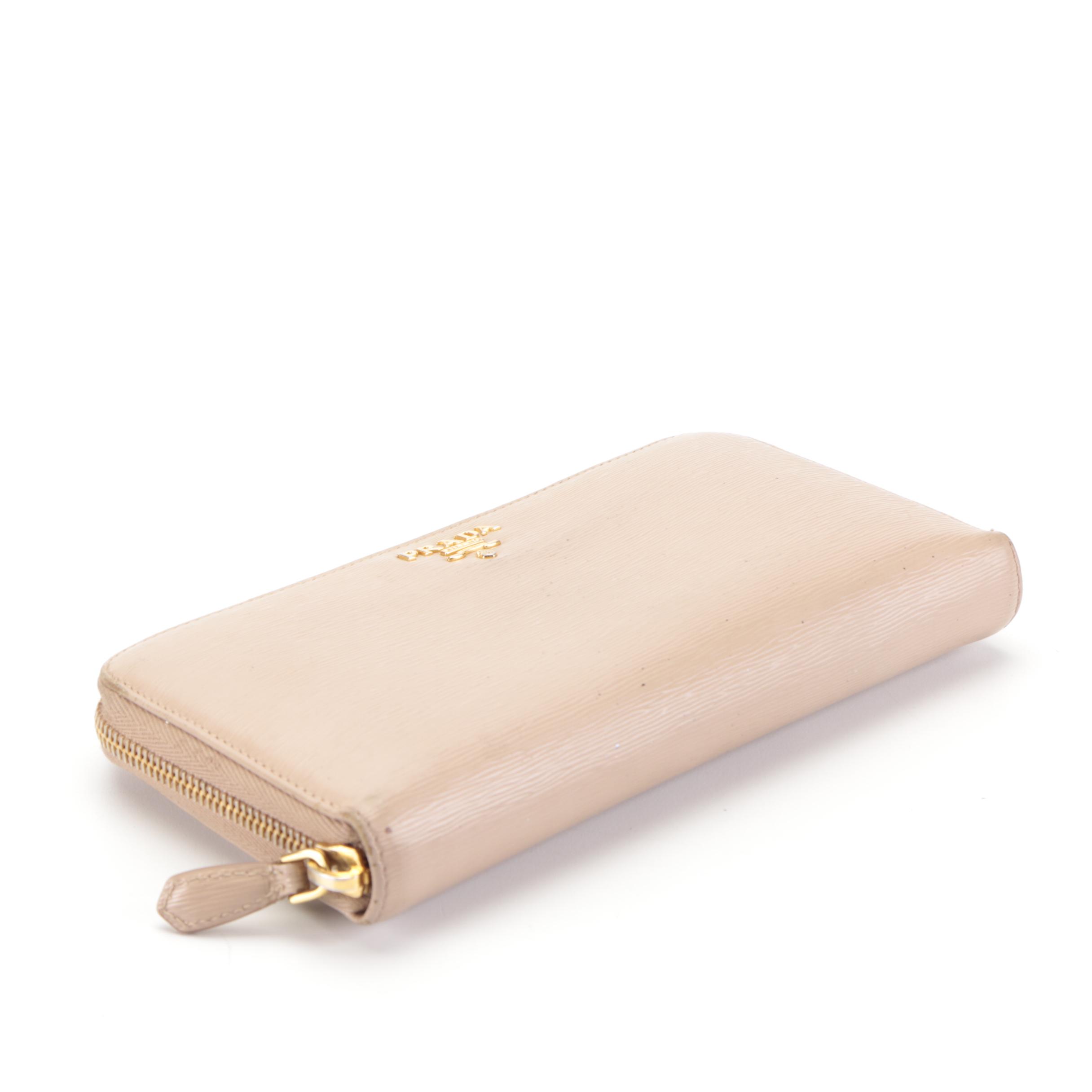 Prada Zip-Around Wallet in Vitello Move Leather