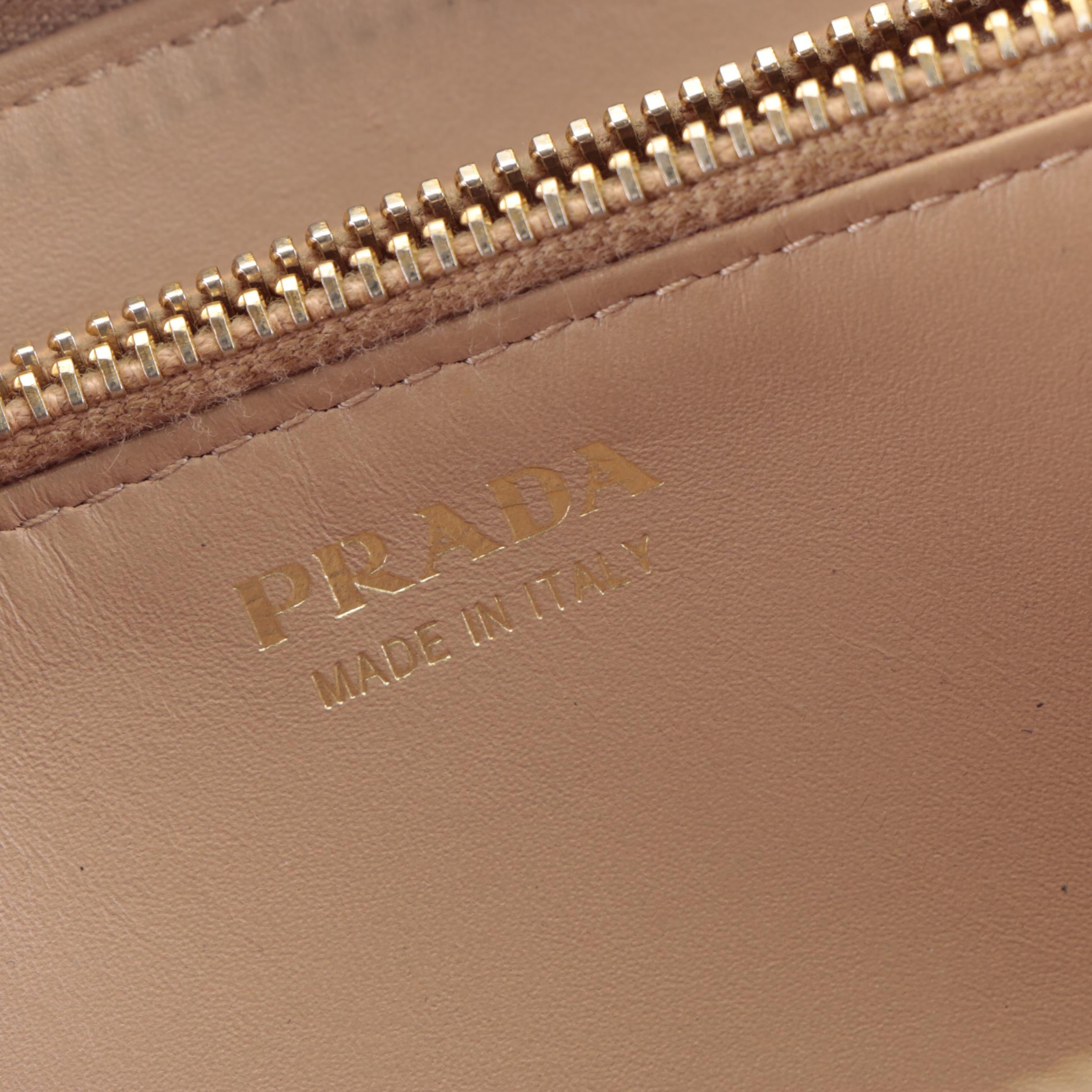 Prada Zip-Around Wallet in Vitello Move Leather