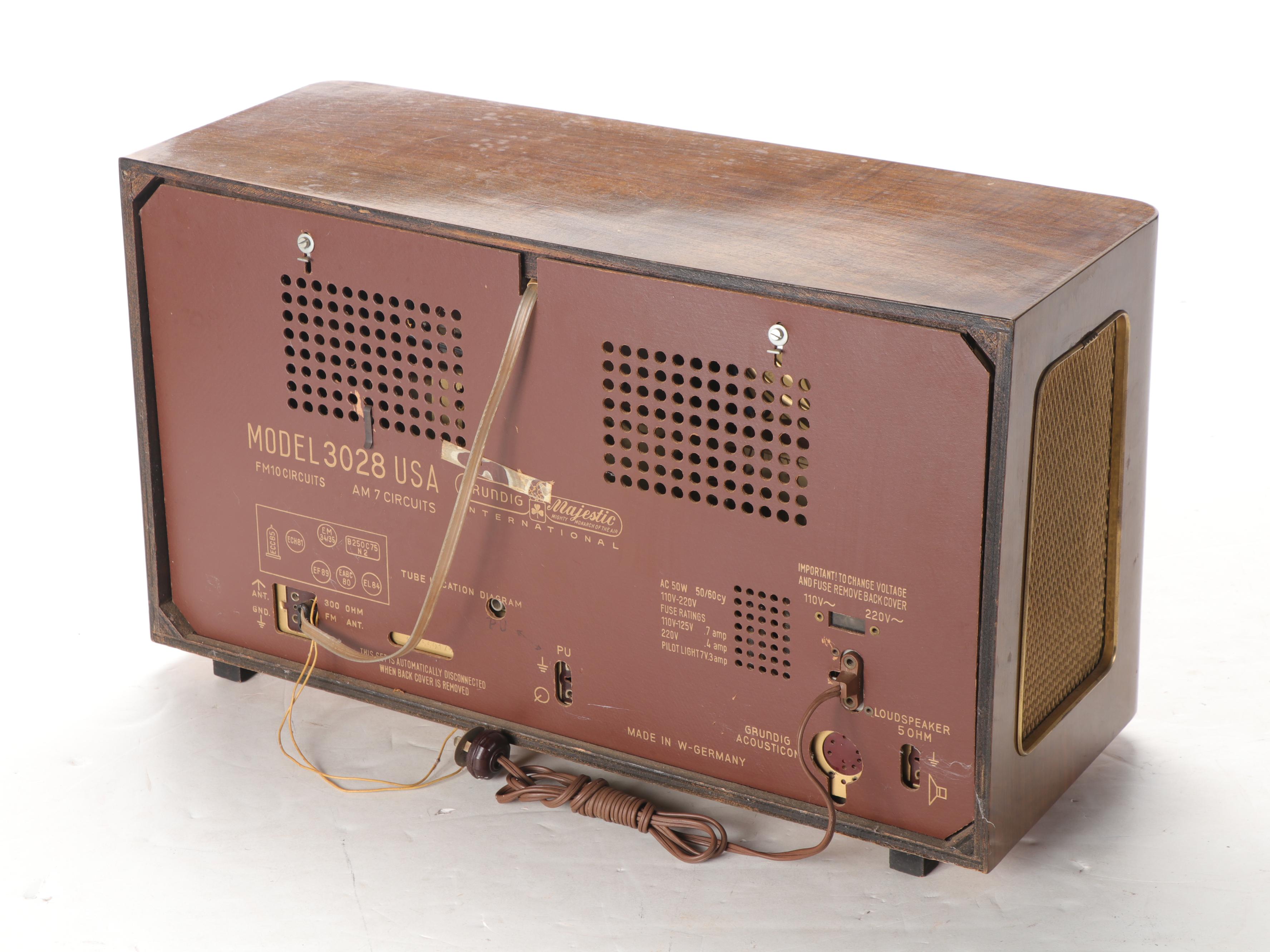 Grundig-Majestic Model 3028 Broadcast Receiver, 1950s