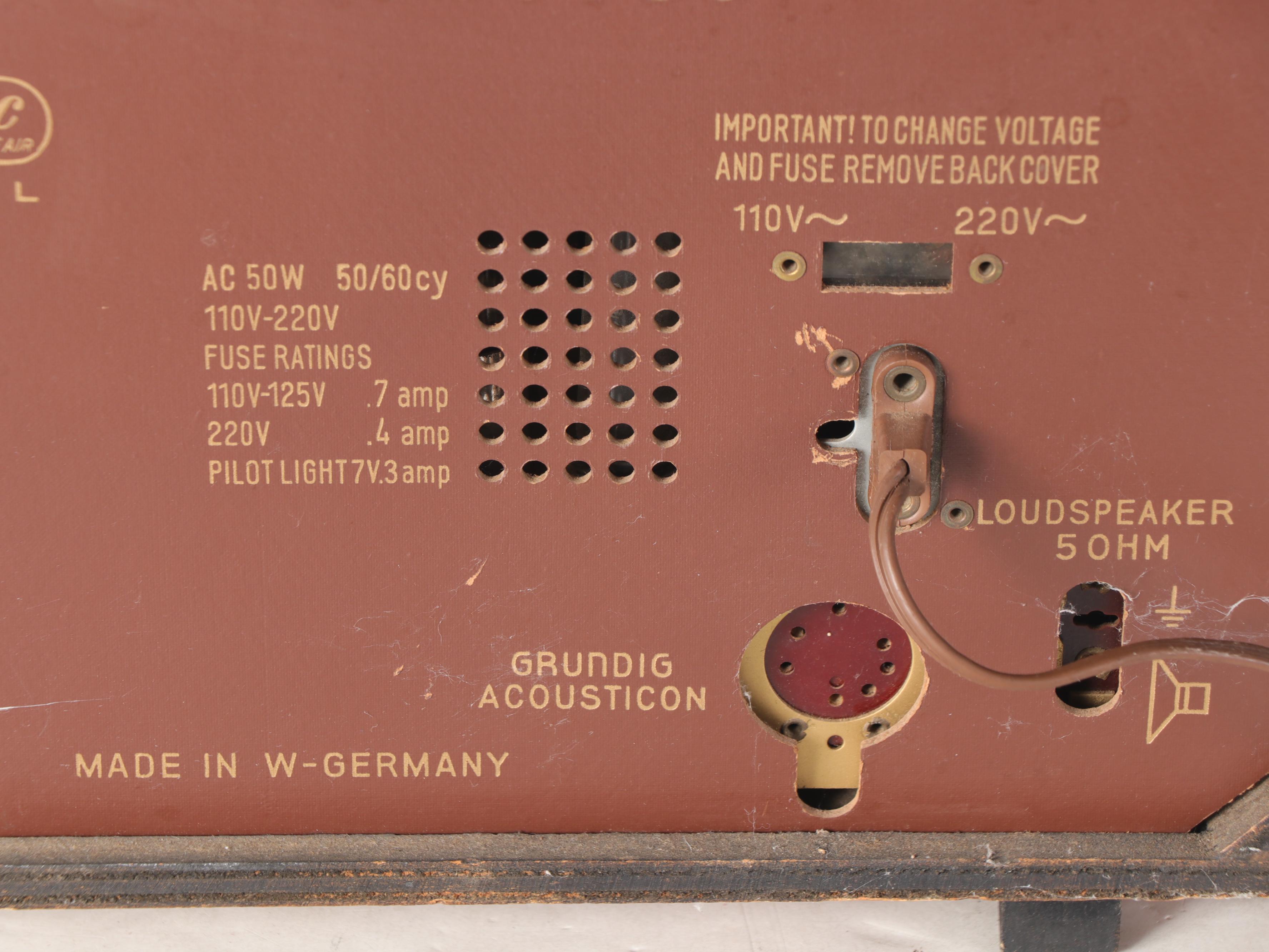 Grundig-Majestic Model 3028 Broadcast Receiver, 1950s