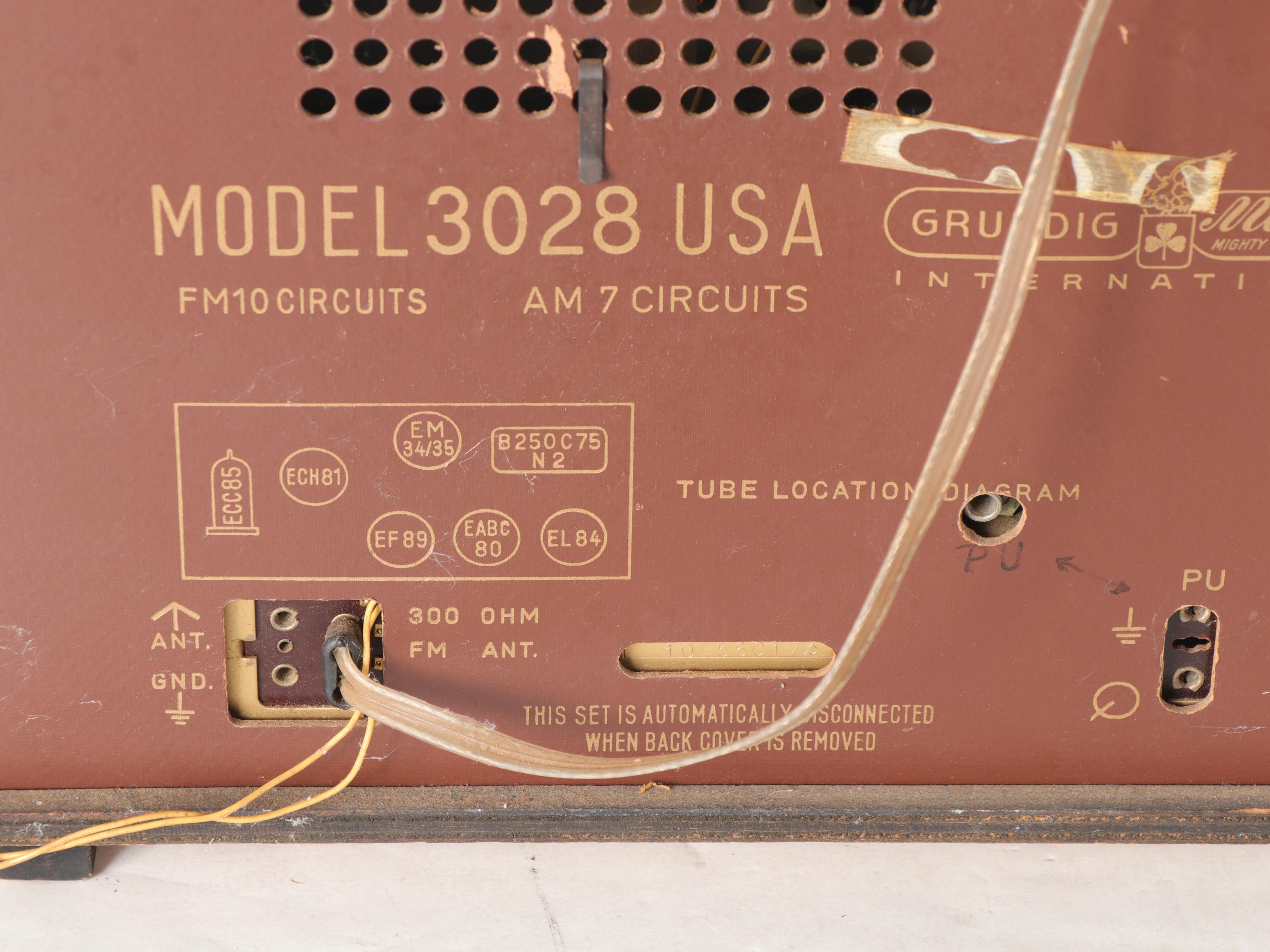 Grundig-Majestic Model 3028 Broadcast Receiver, 1950s