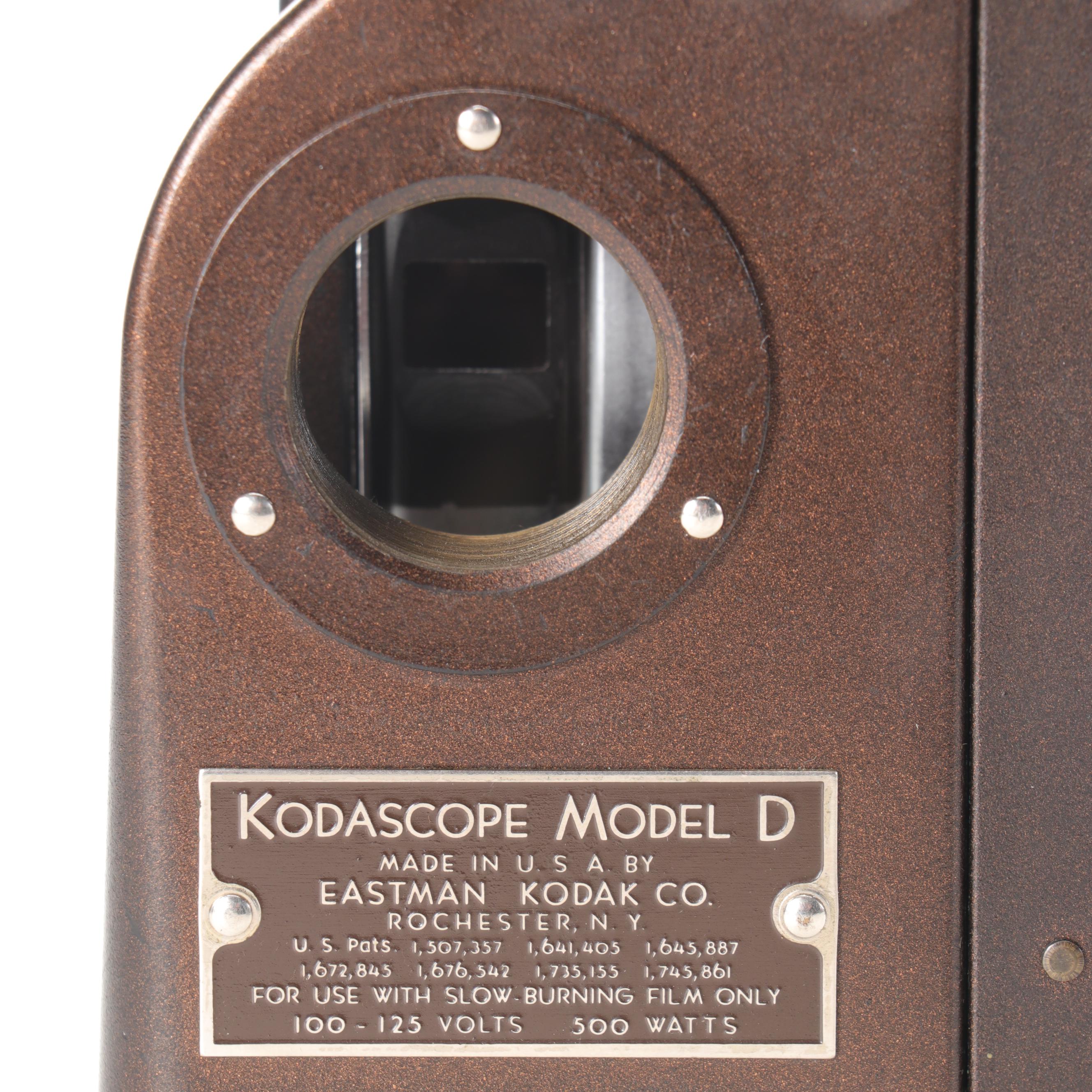 Eastman KodaK Co. Kodascope Model D Projector and Da-Lite Screen