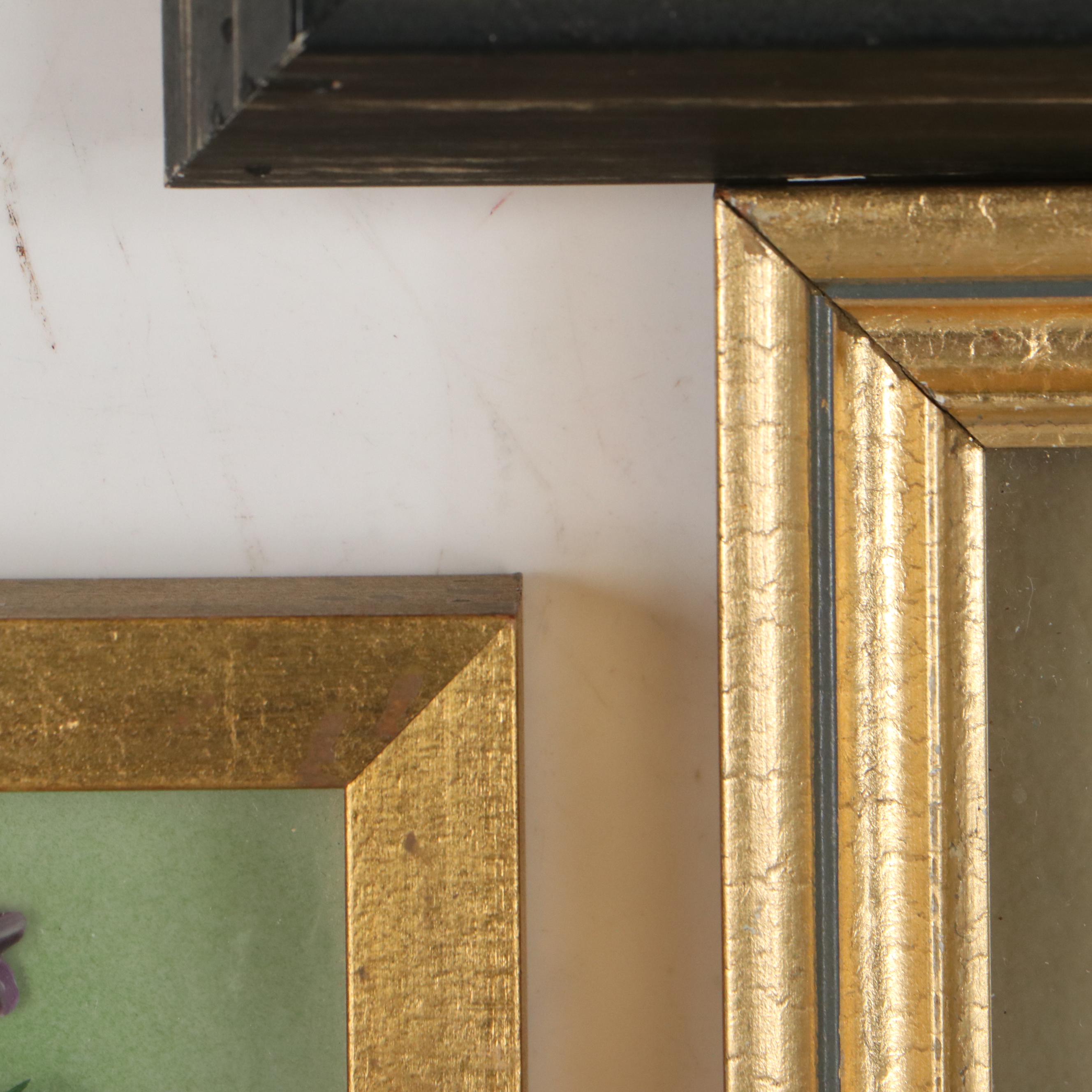 Edmond J. Nogar Dimensional Floral Oil Paintings