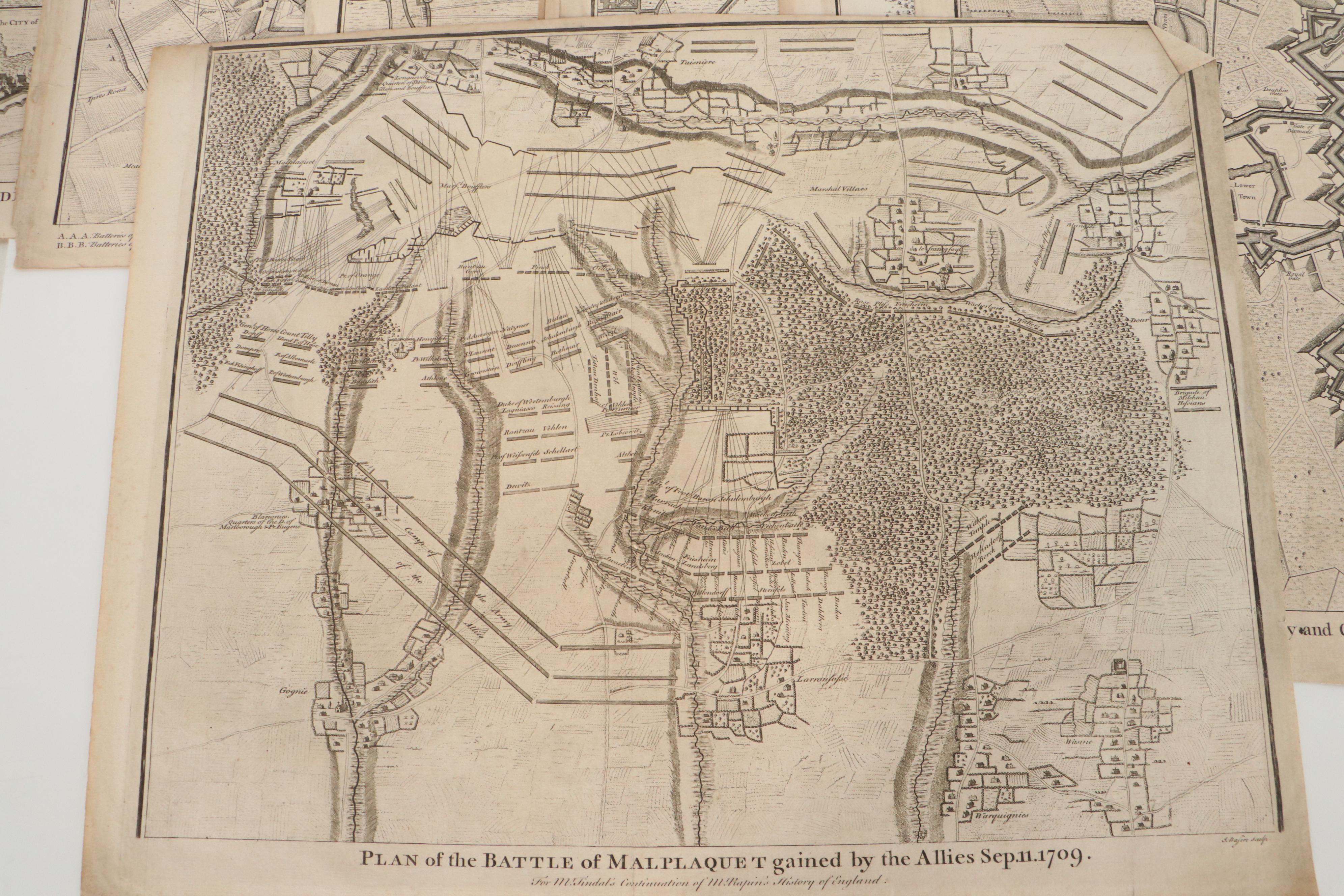 James Basire Engraving Map of Aeth City Plan, Mid-18th Century and More