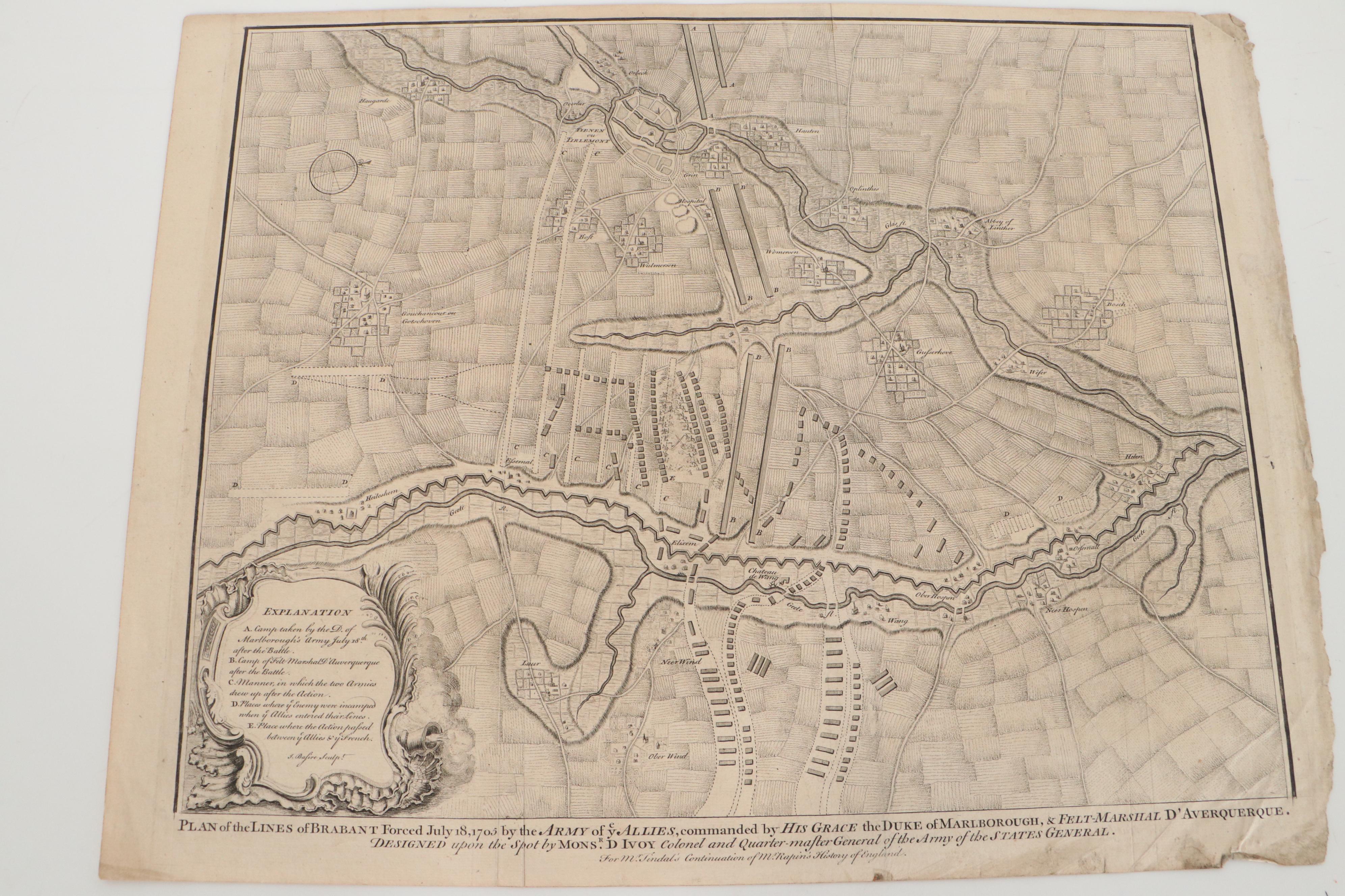 James Basire Engraving Map of Aeth City Plan, Mid-18th Century and More