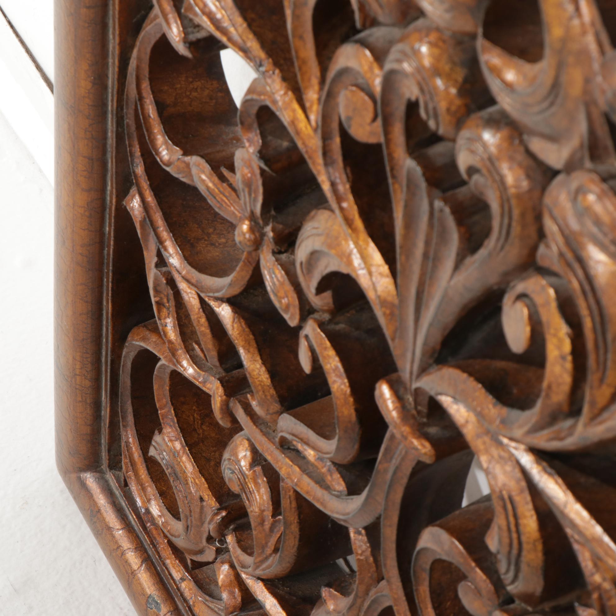 Indian Style Wood Carved Wall Panel