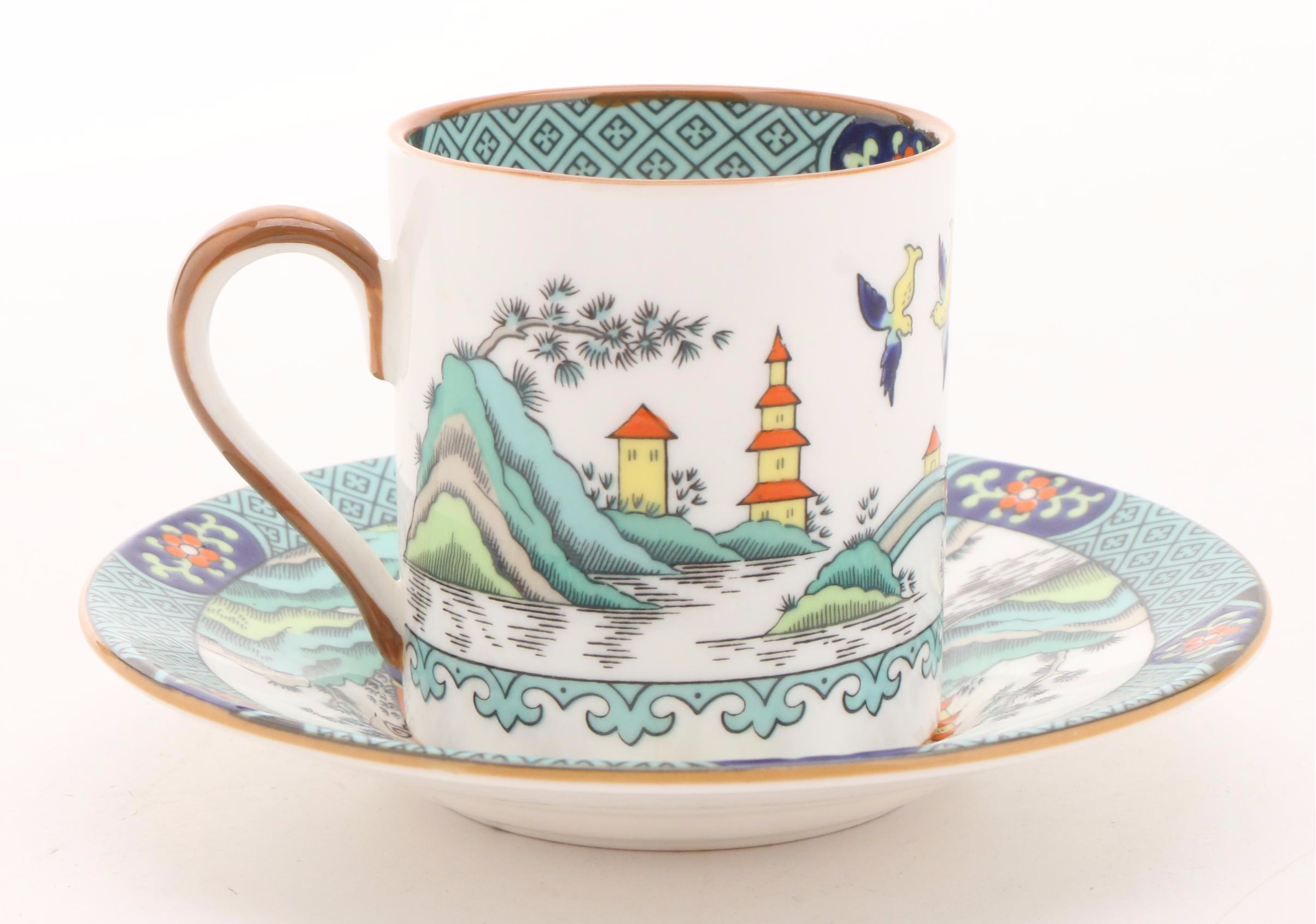 Coalport "Chinese Willow' Bone China Tea Set, Mid to Late 20th Century