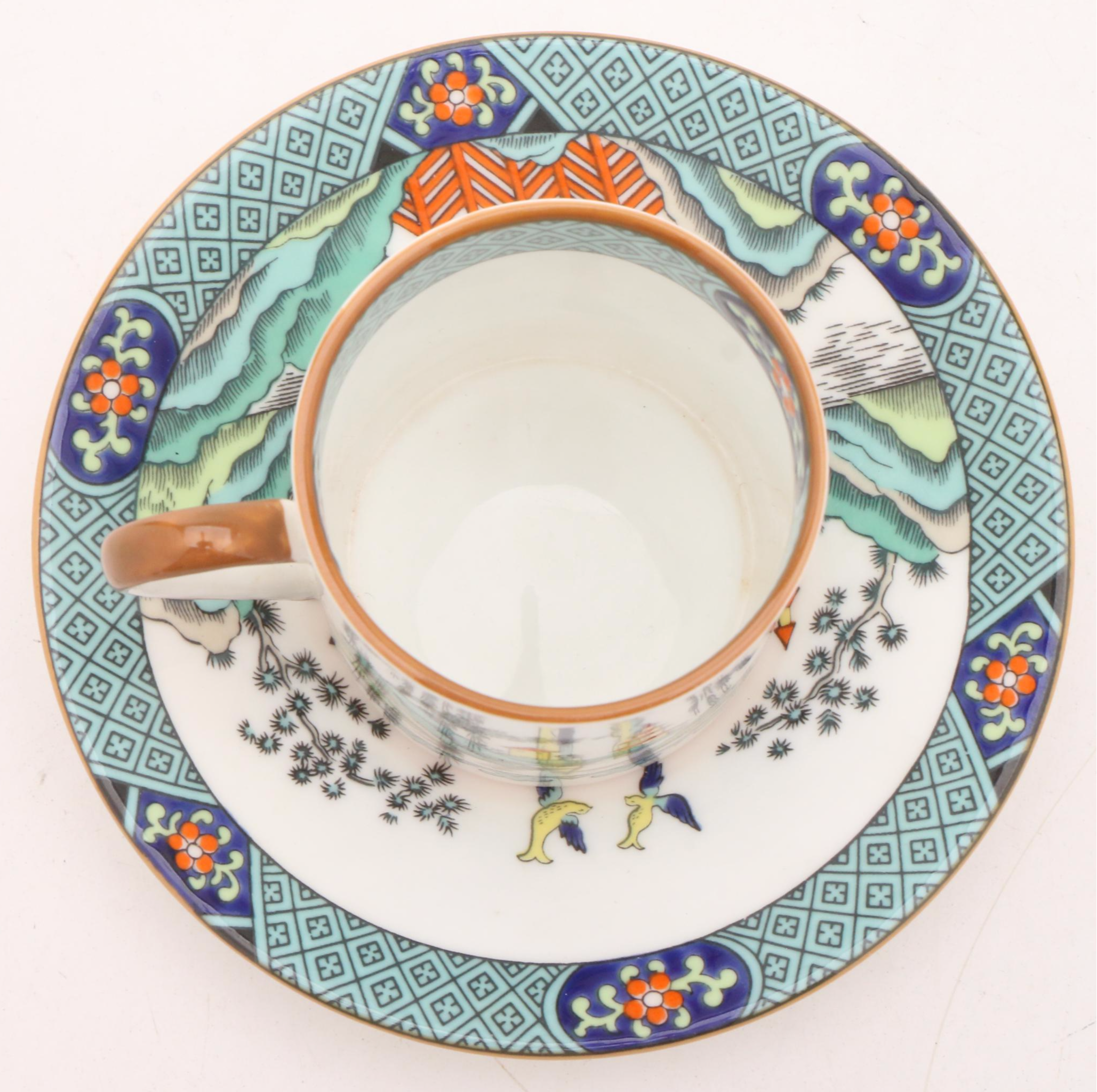 Coalport "Chinese Willow' Bone China Tea Set, Mid to Late 20th Century