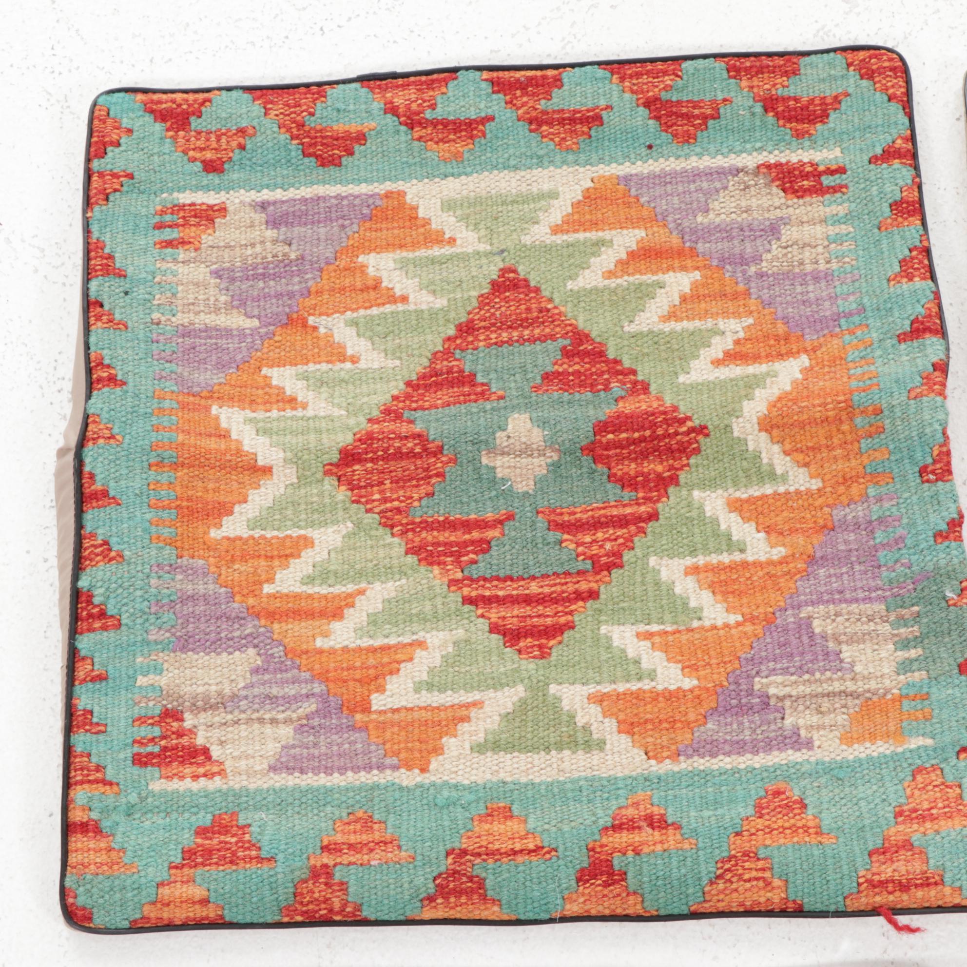 Handwoven Kilim Face Throw Pillow Covers