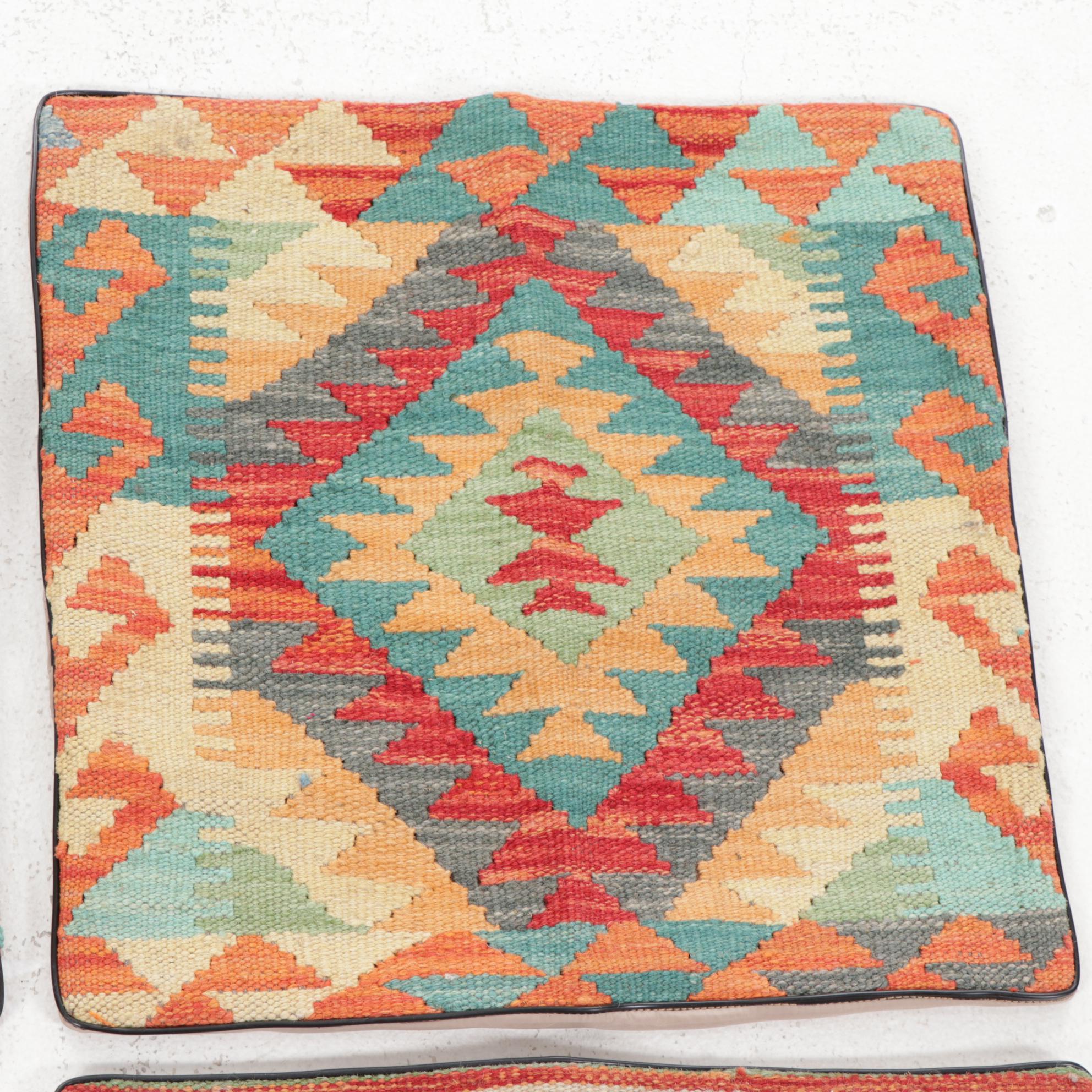 Handwoven Kilim Face Throw Pillow Covers