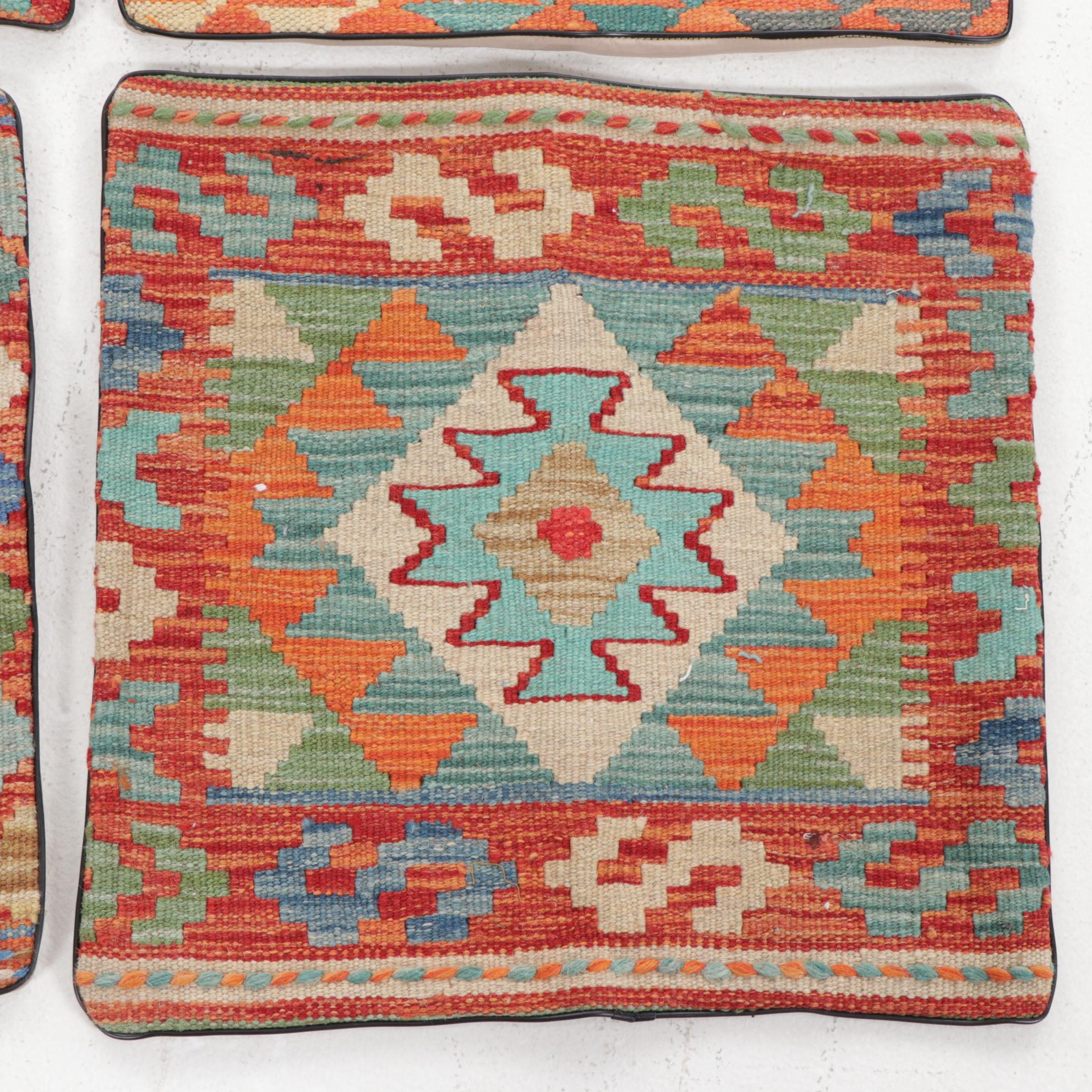 Handwoven Kilim Face Throw Pillow Covers