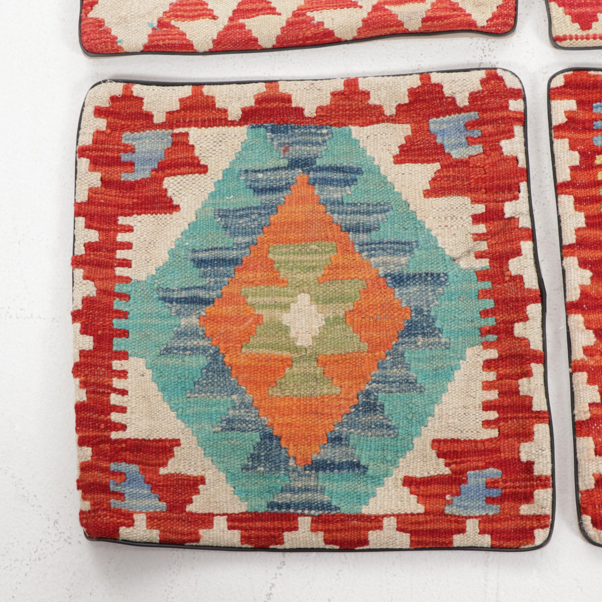Handwoven Kilim Face Throw Pillow Covers