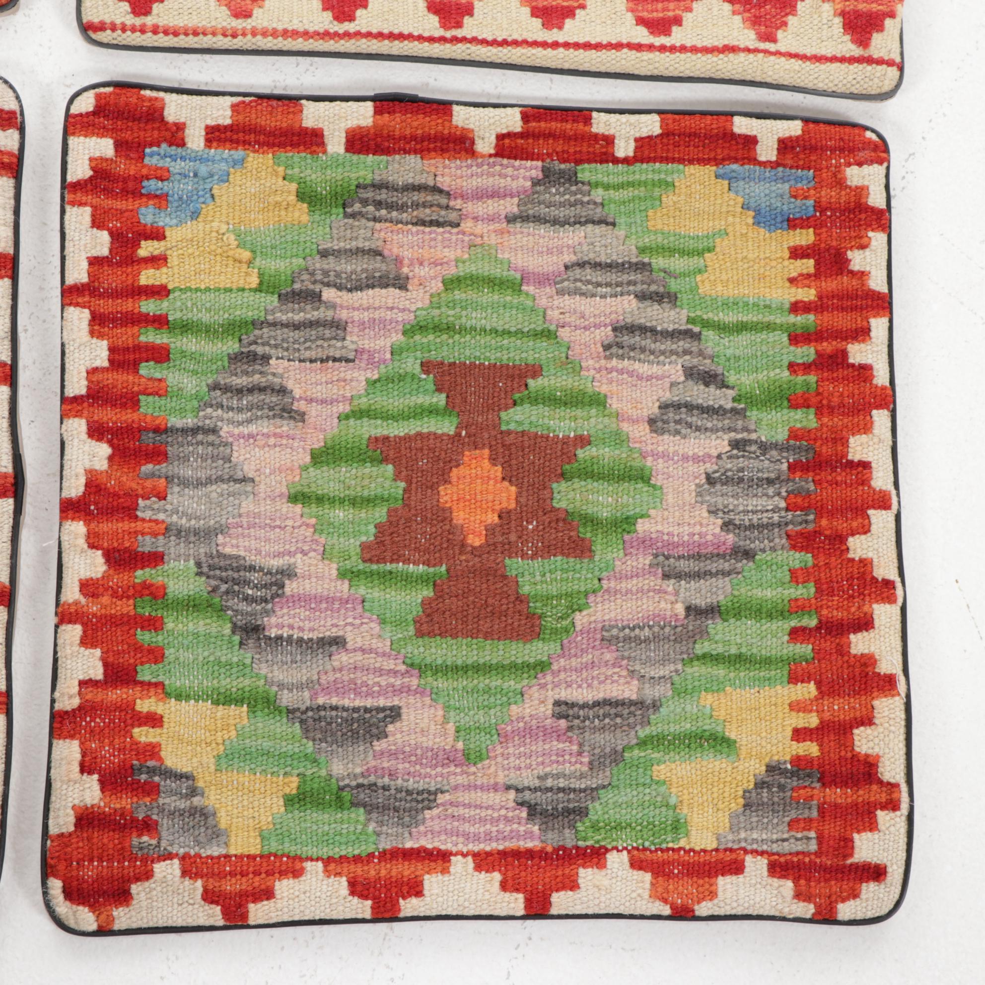 Handwoven Kilim Face Throw Pillow Covers