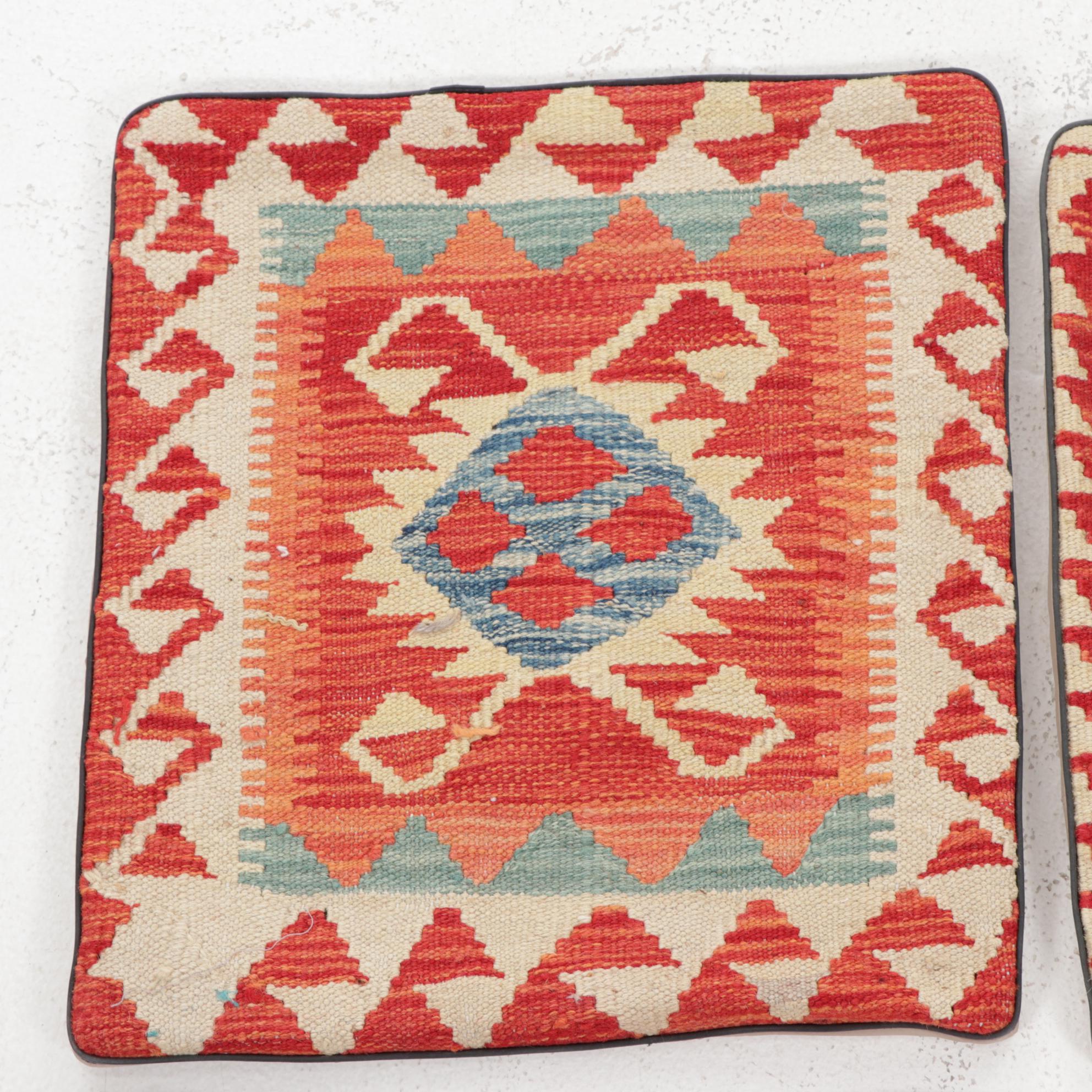 Handwoven Kilim Face Throw Pillow Covers