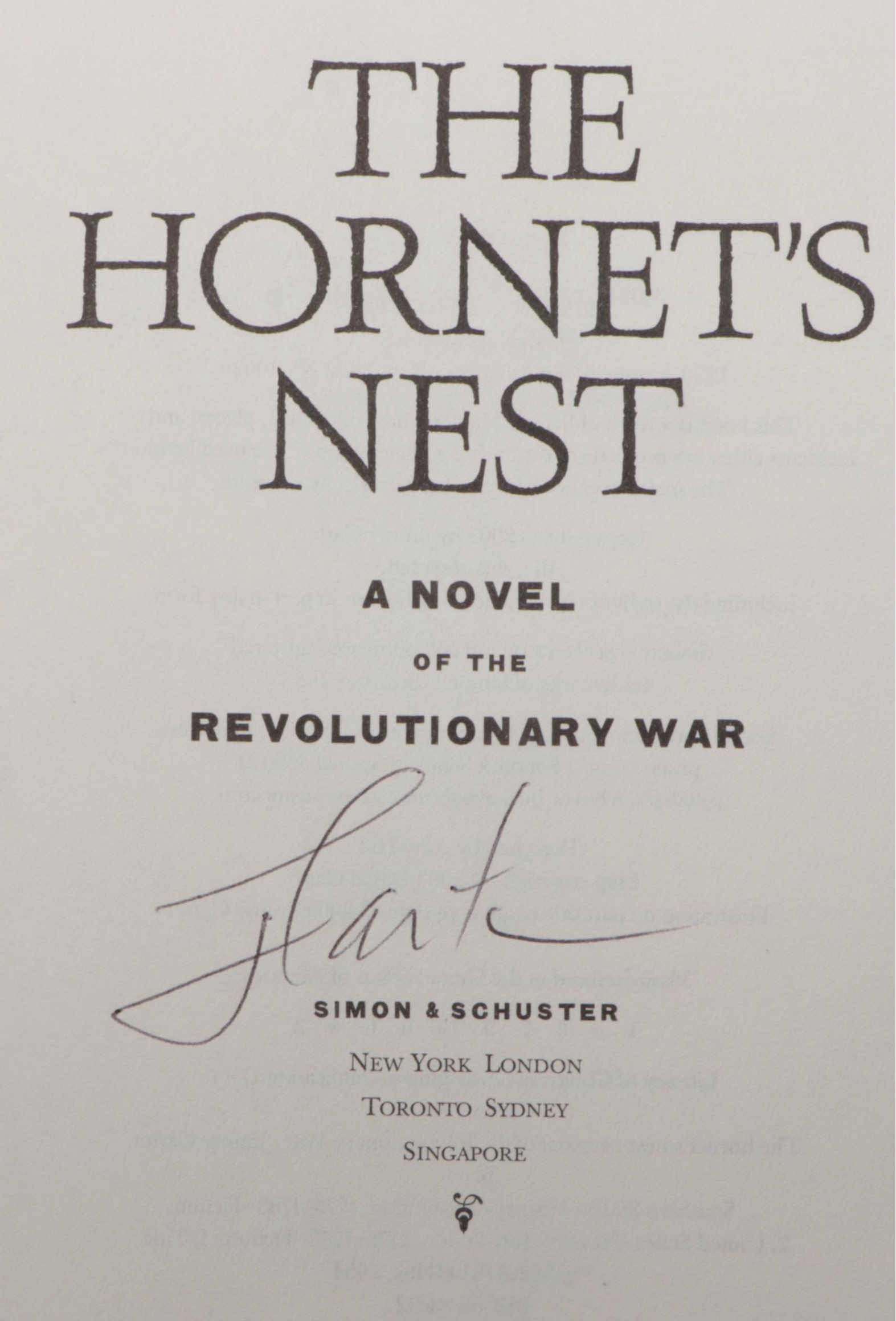 Signed First Edition "The Hornet's Nest" by Jimmy Carter and More