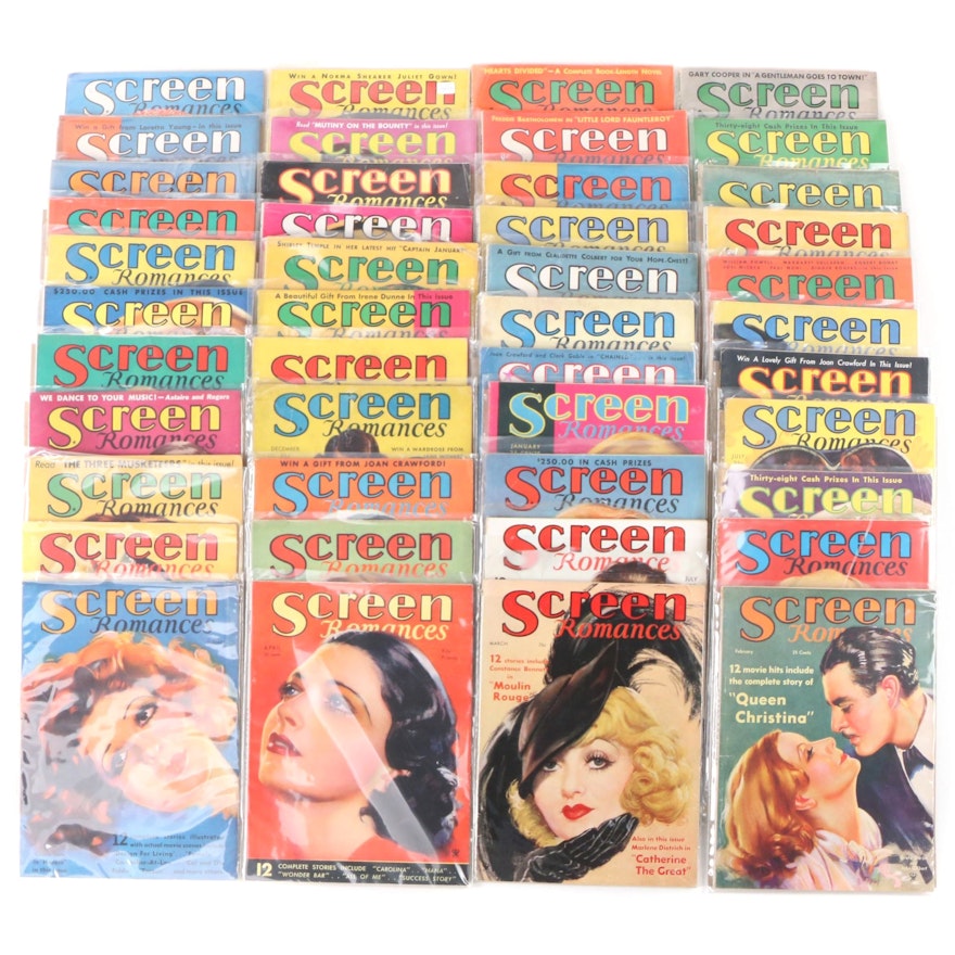 "Screen Romances" Magazines Featuring Joan Crawford and Others, 1930s