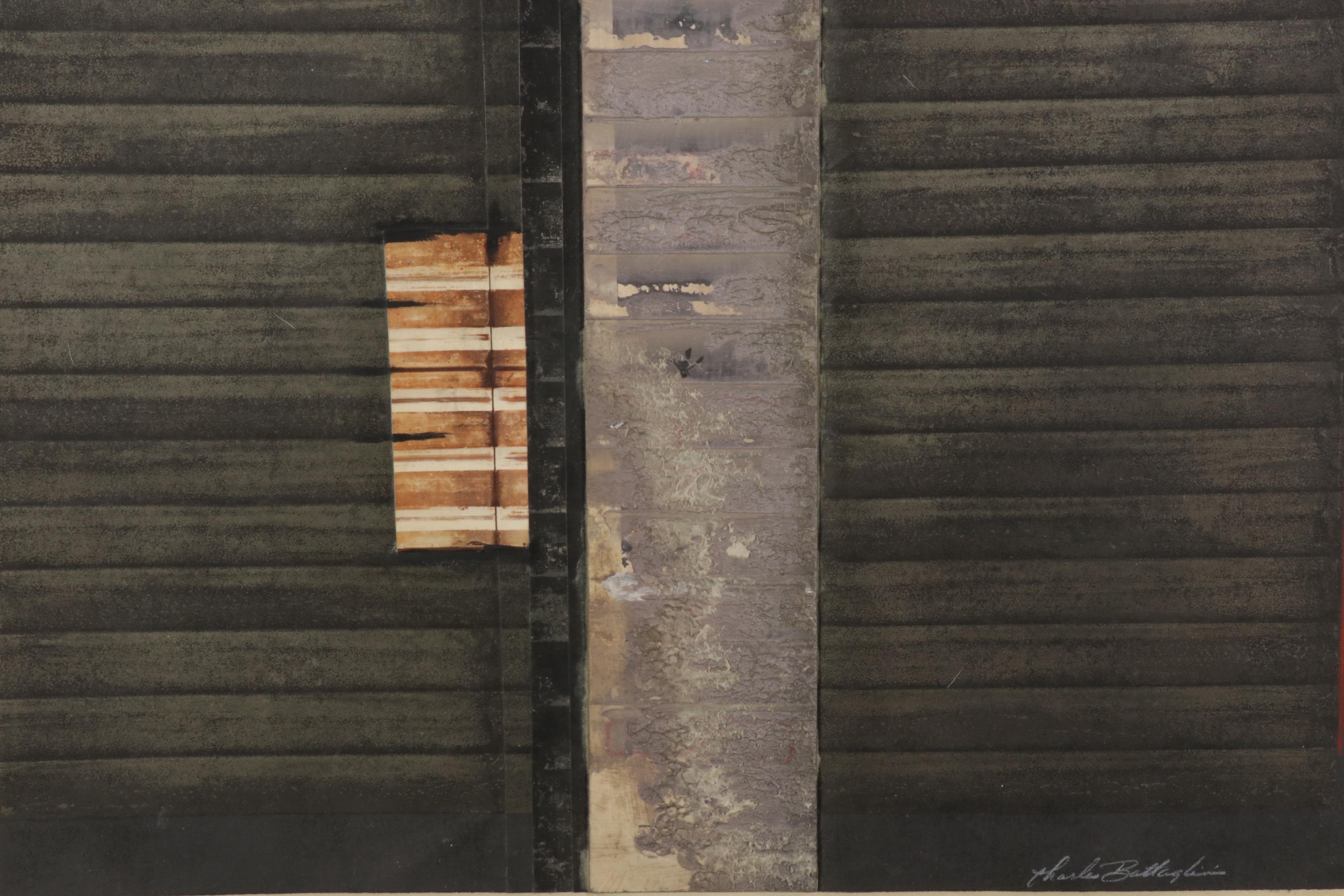 Charles Battaglini Geometric Mixed Media Relief Print