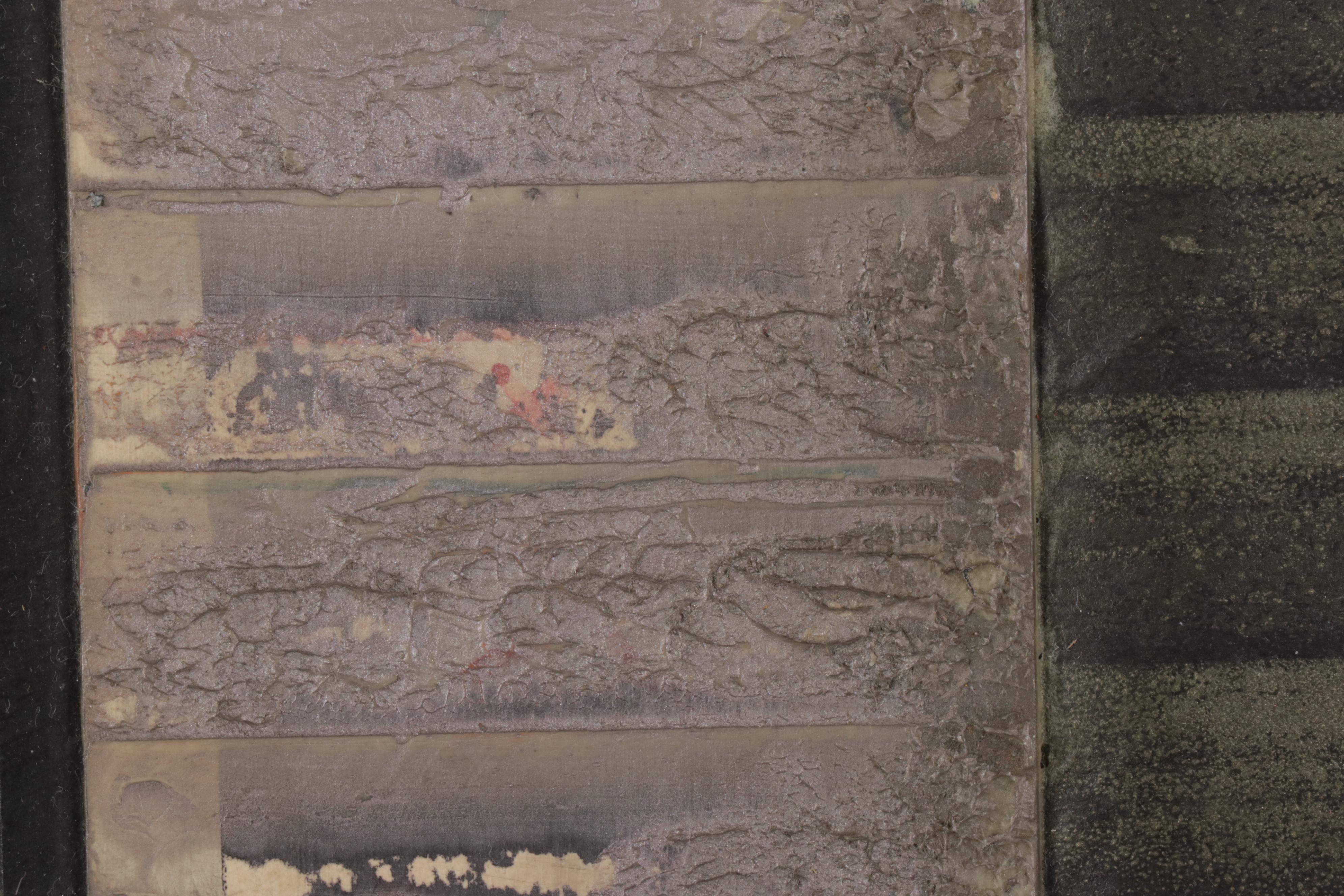 Charles Battaglini Geometric Mixed Media Relief Print