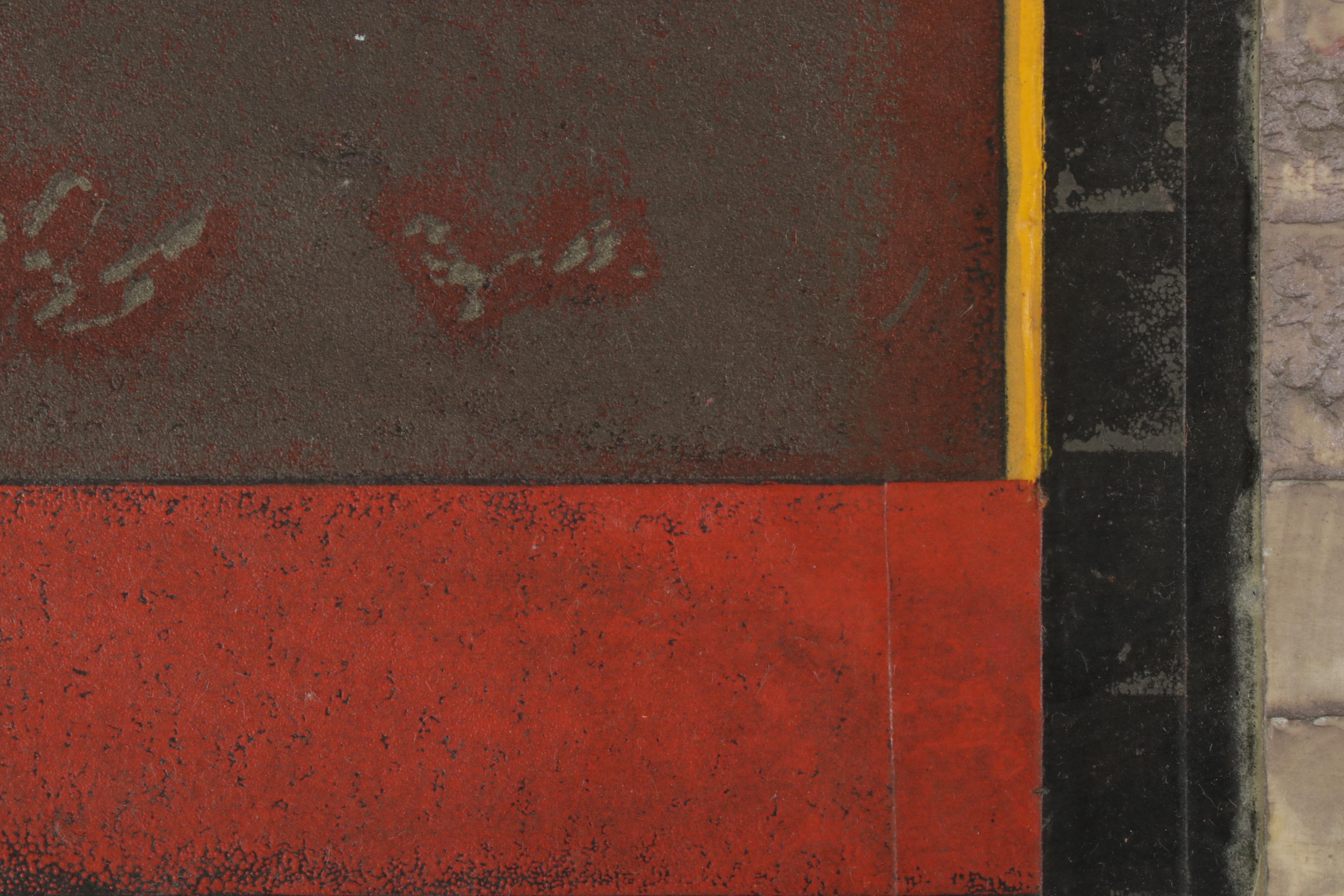 Charles Battaglini Geometric Mixed Media Relief Print