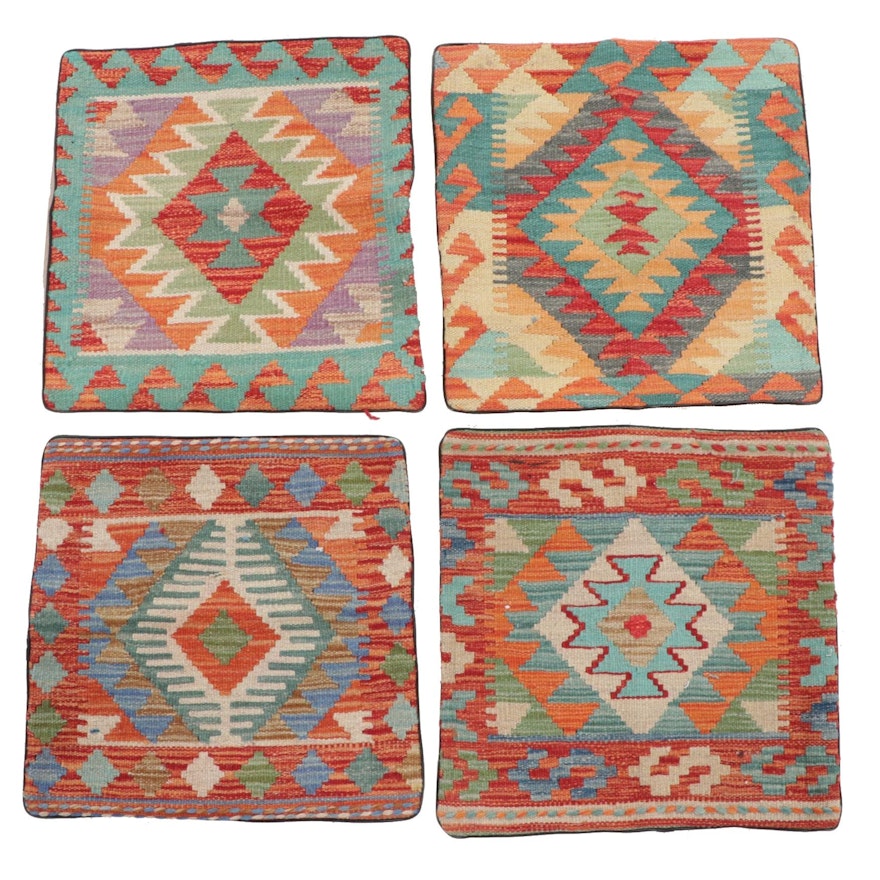 Handwoven Kilim Face Throw Pillow Covers