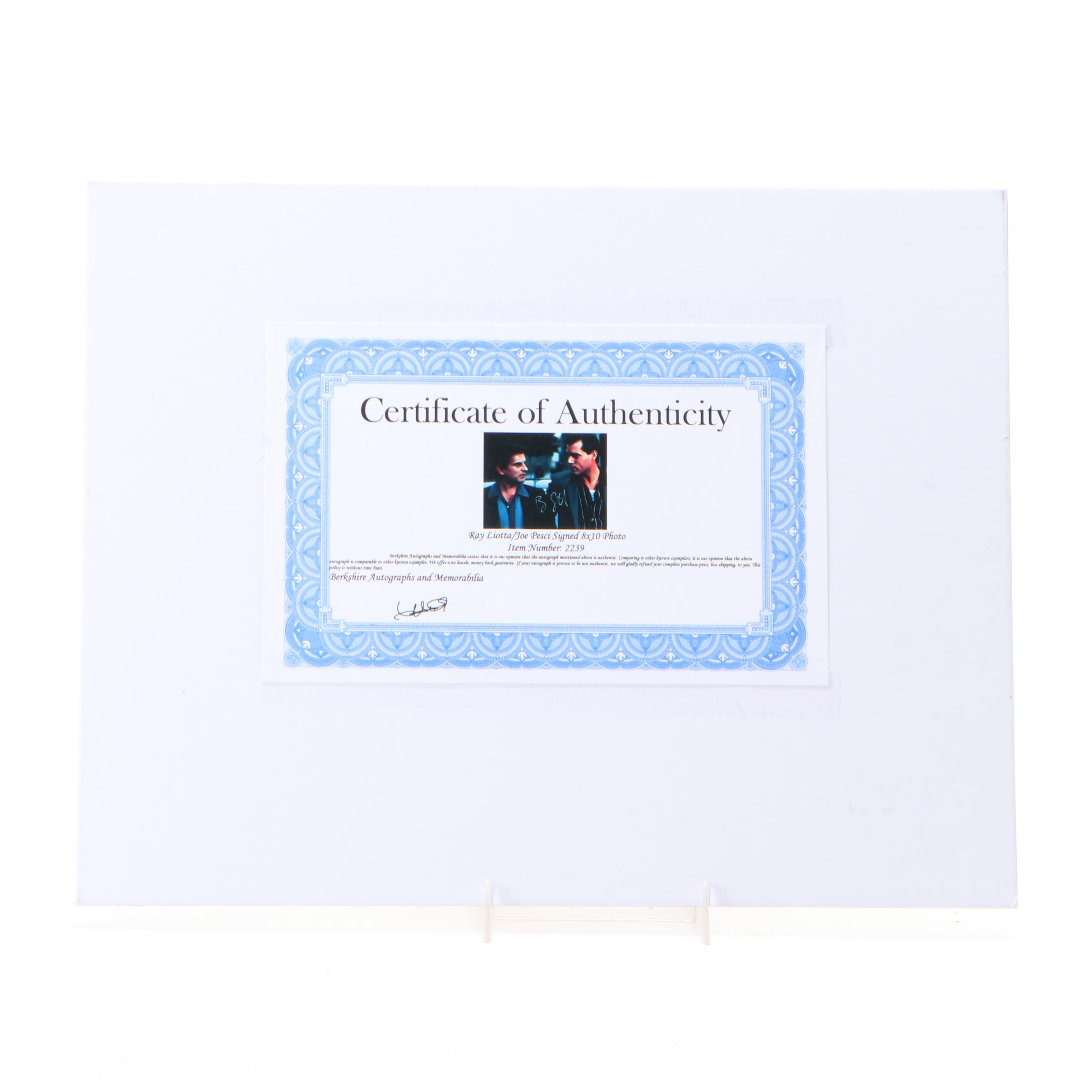 Joe Pesci and Ray Liotta Signed "GoodFellas" Giclée Print in Mat Frame