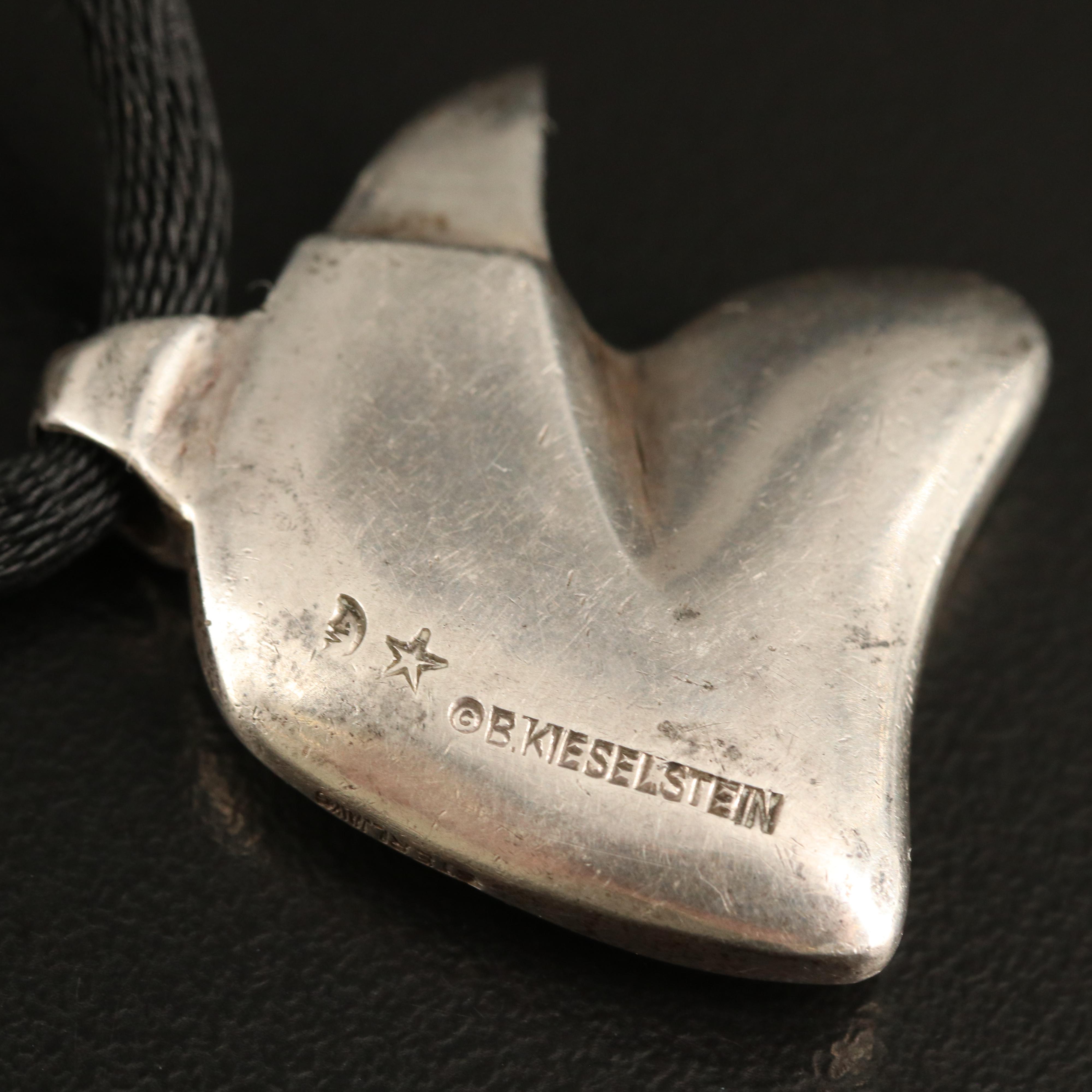 Vintage Barry Kieselstein Sterling Eagle Pendant Necklace