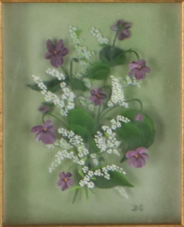 Edmond J. Nogar Dimensional Floral Oil Paintings
