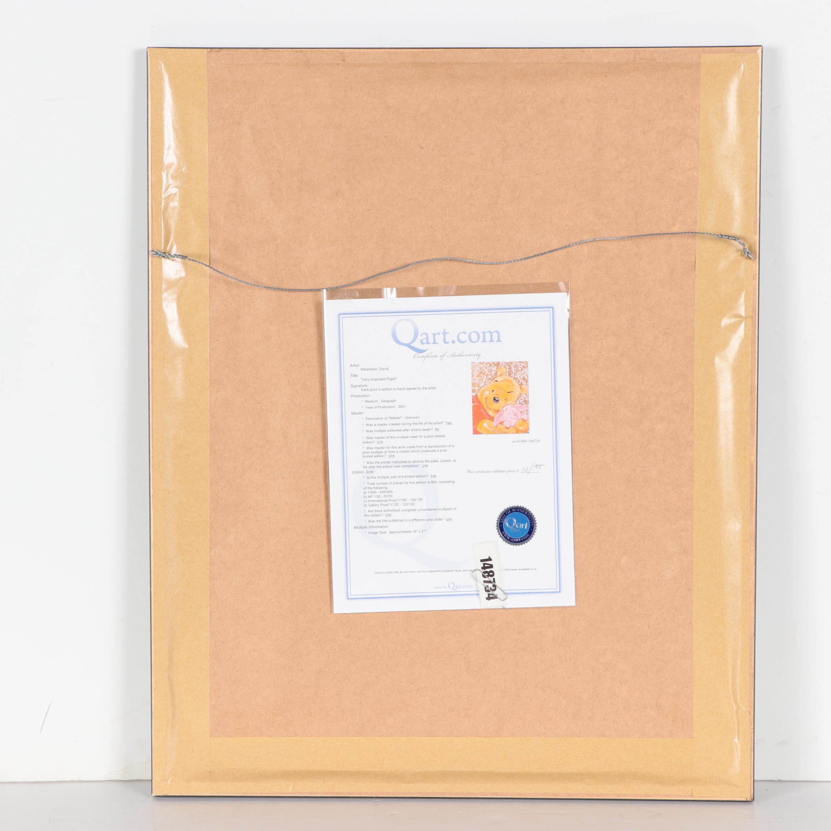 David Willardson Serigraph "Very Important Piglet"