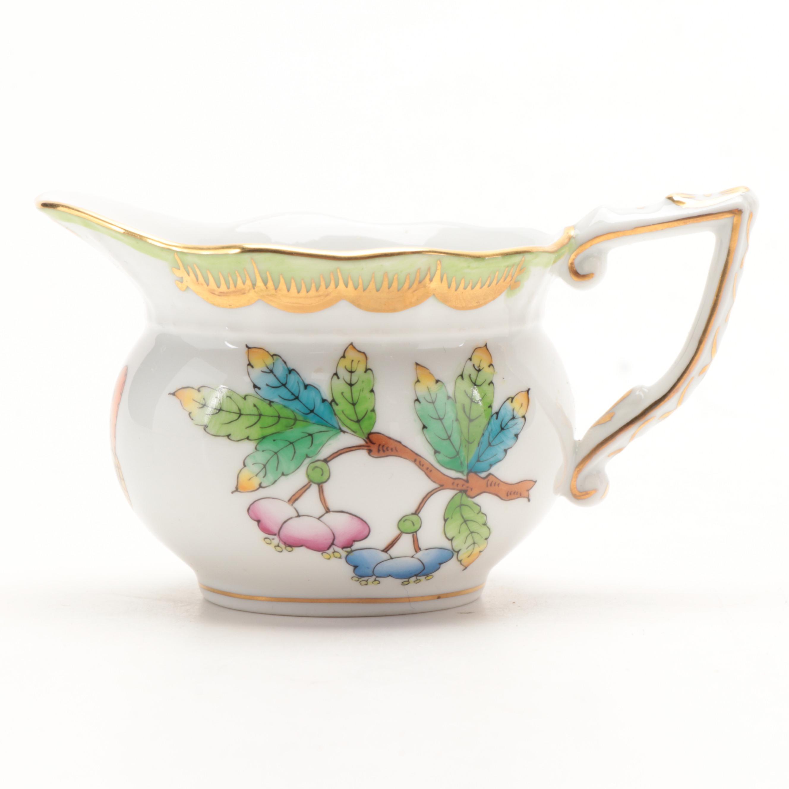 Herend "Queen Victoria" Porcelain Nappy and Creamer