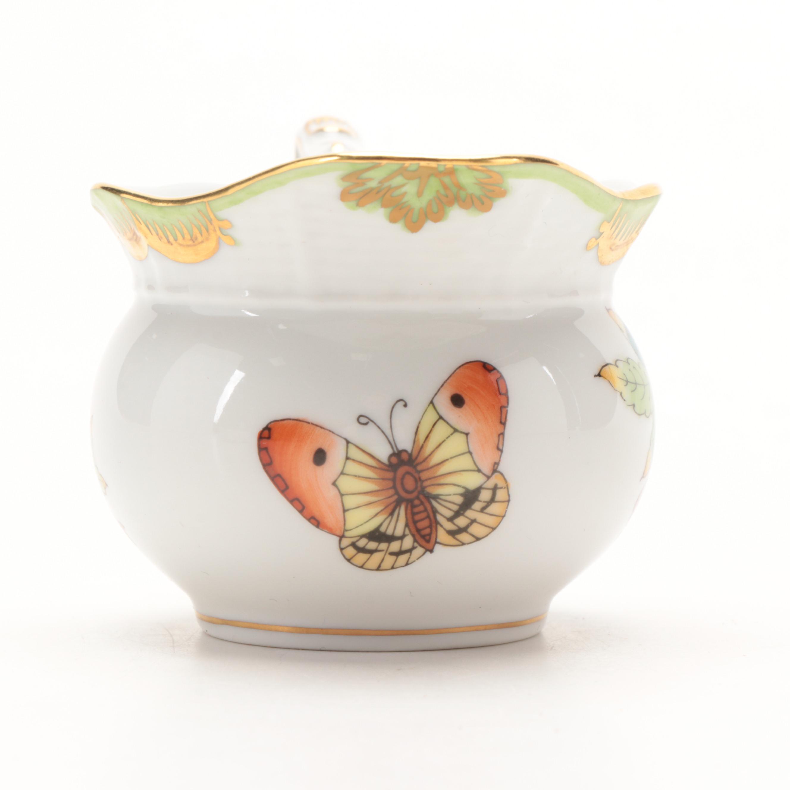 Herend "Queen Victoria" Porcelain Nappy and Creamer