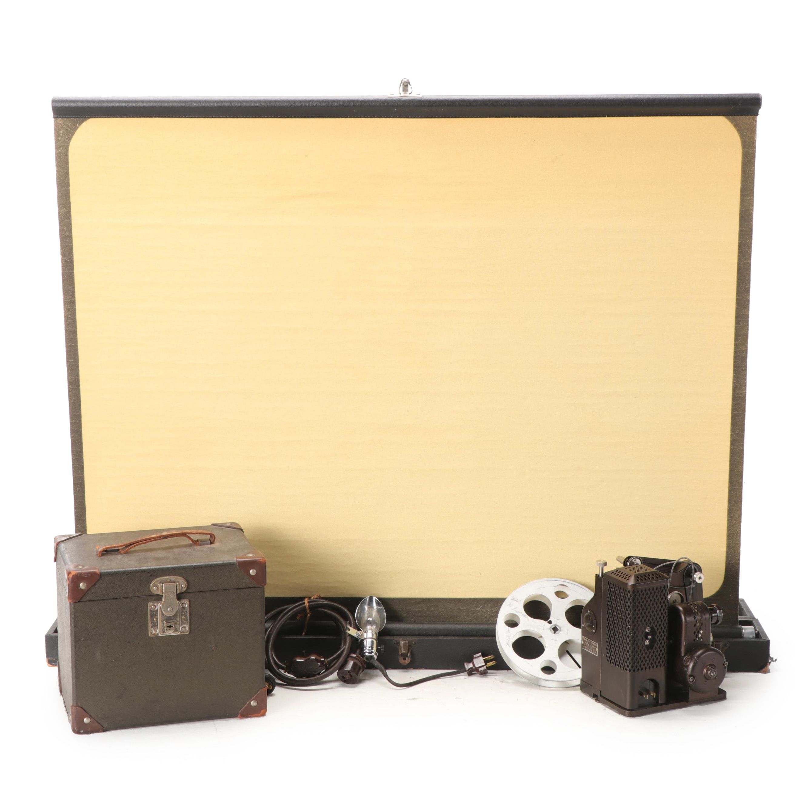 Eastman KodaK Co. Kodascope Model D Projector and Da-Lite Screen