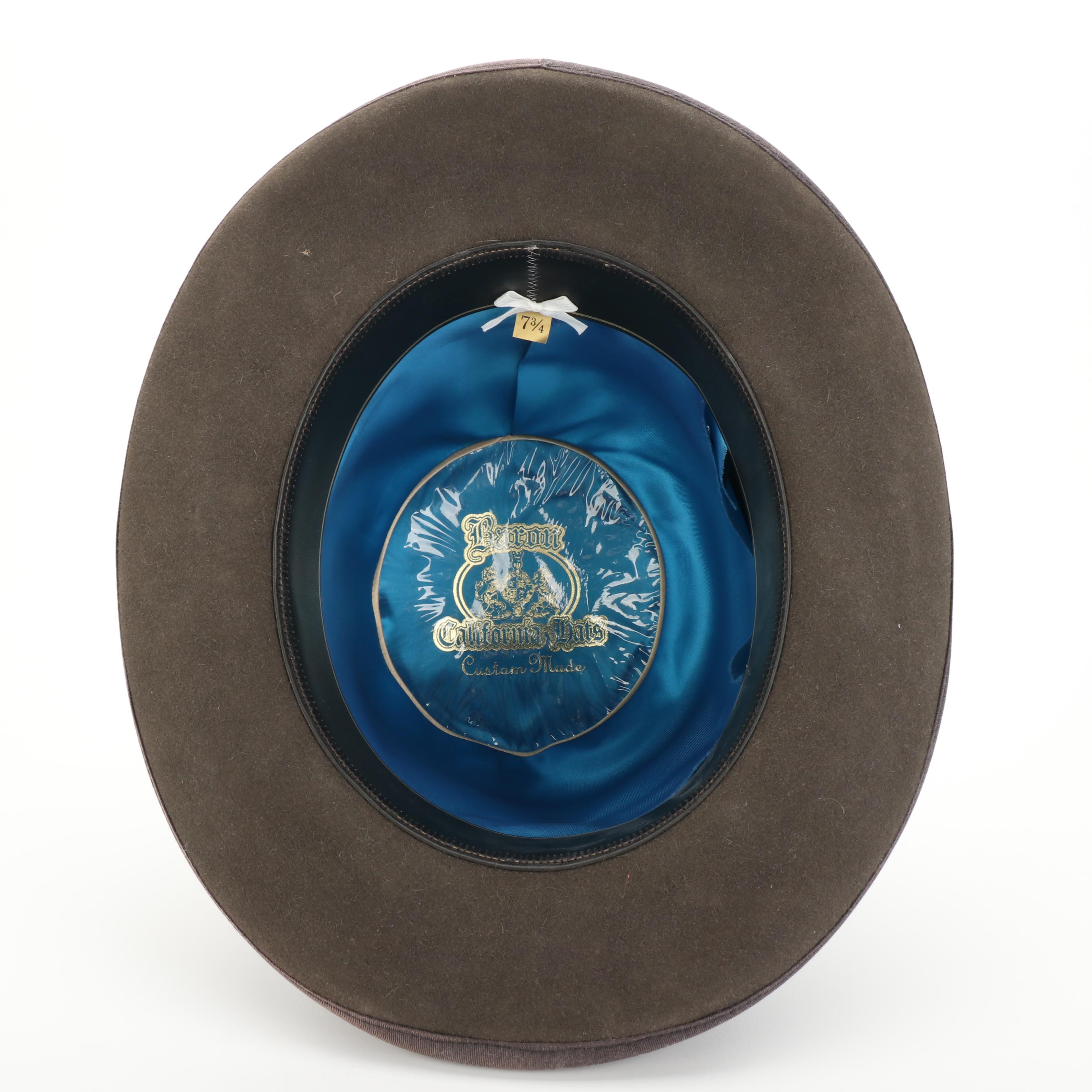 Baron California Hats Squire Fur Felt Top Hat with Grosgrain Trim