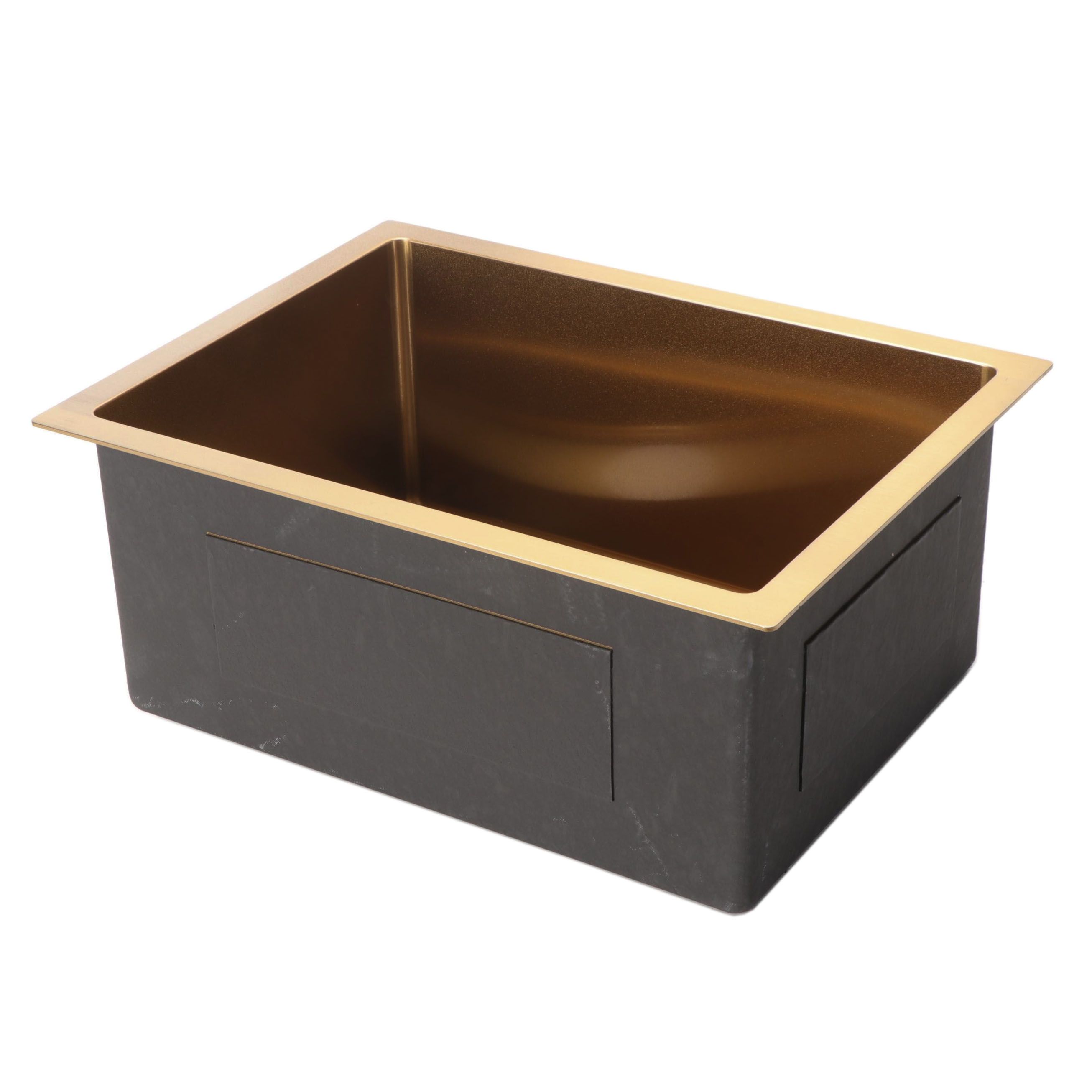 15'' Stainless Steel Undermount Prep Sink in Matte Gold