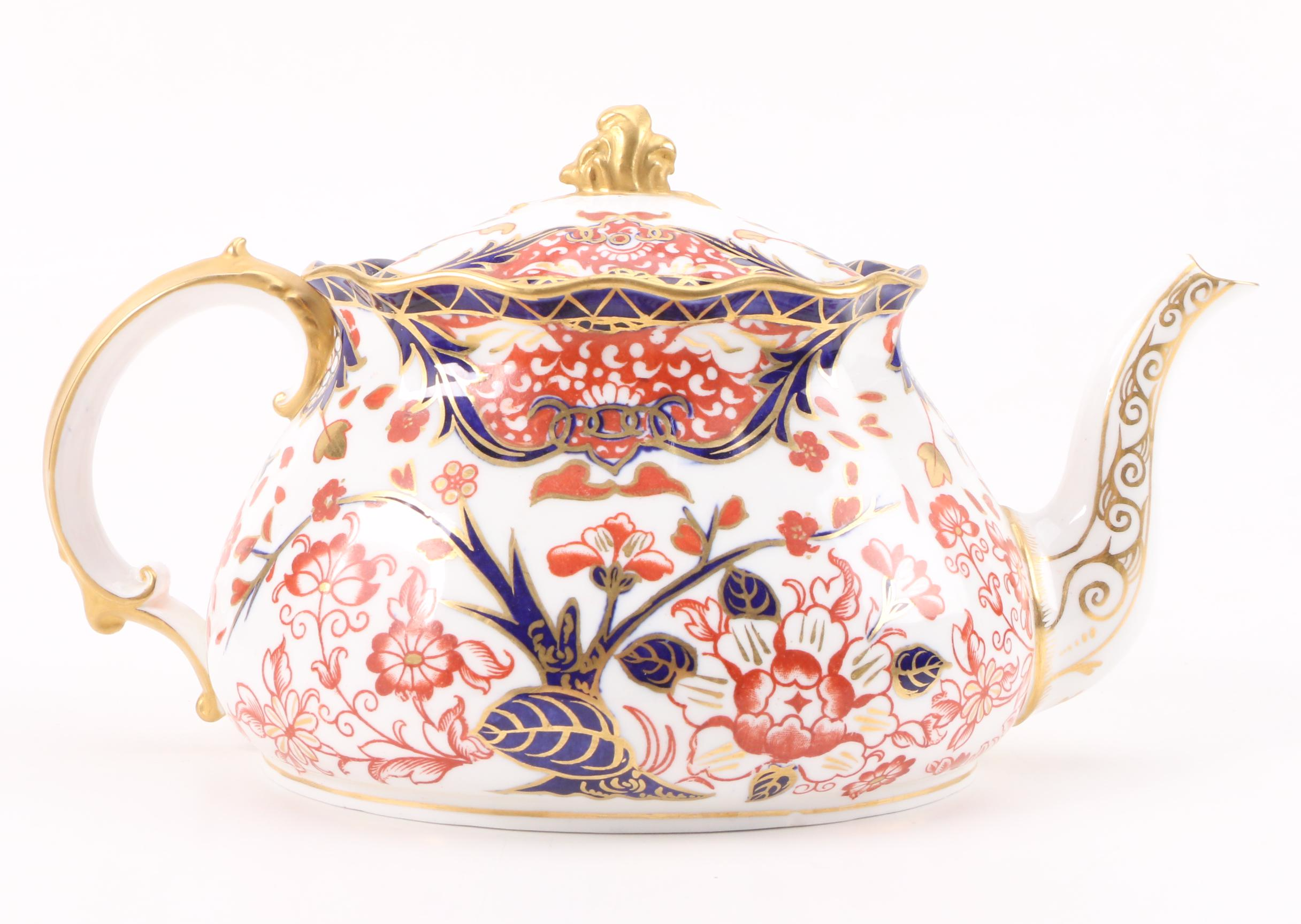 Royal Crown Derby "Derby Japan" Ceramic Teapot and Plate, 2000–2019