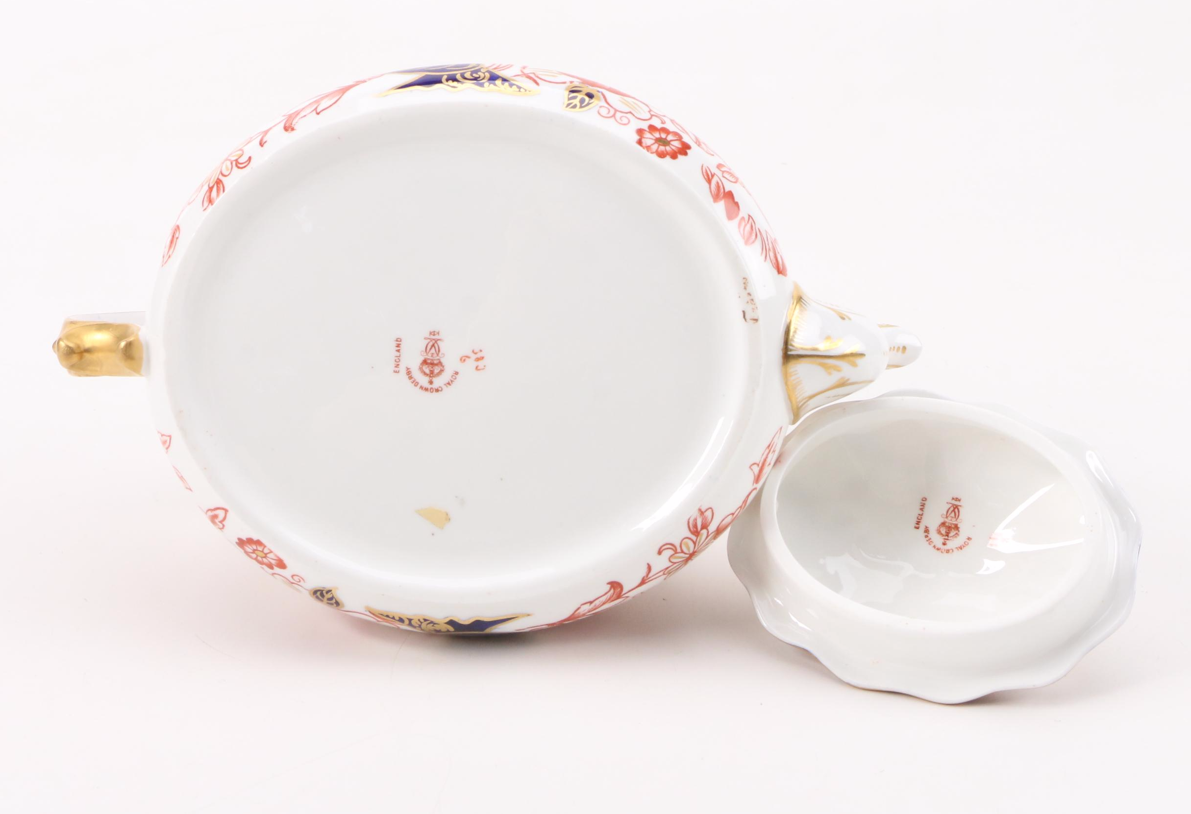 Royal Crown Derby "Derby Japan" Ceramic Teapot and Plate, 2000–2019