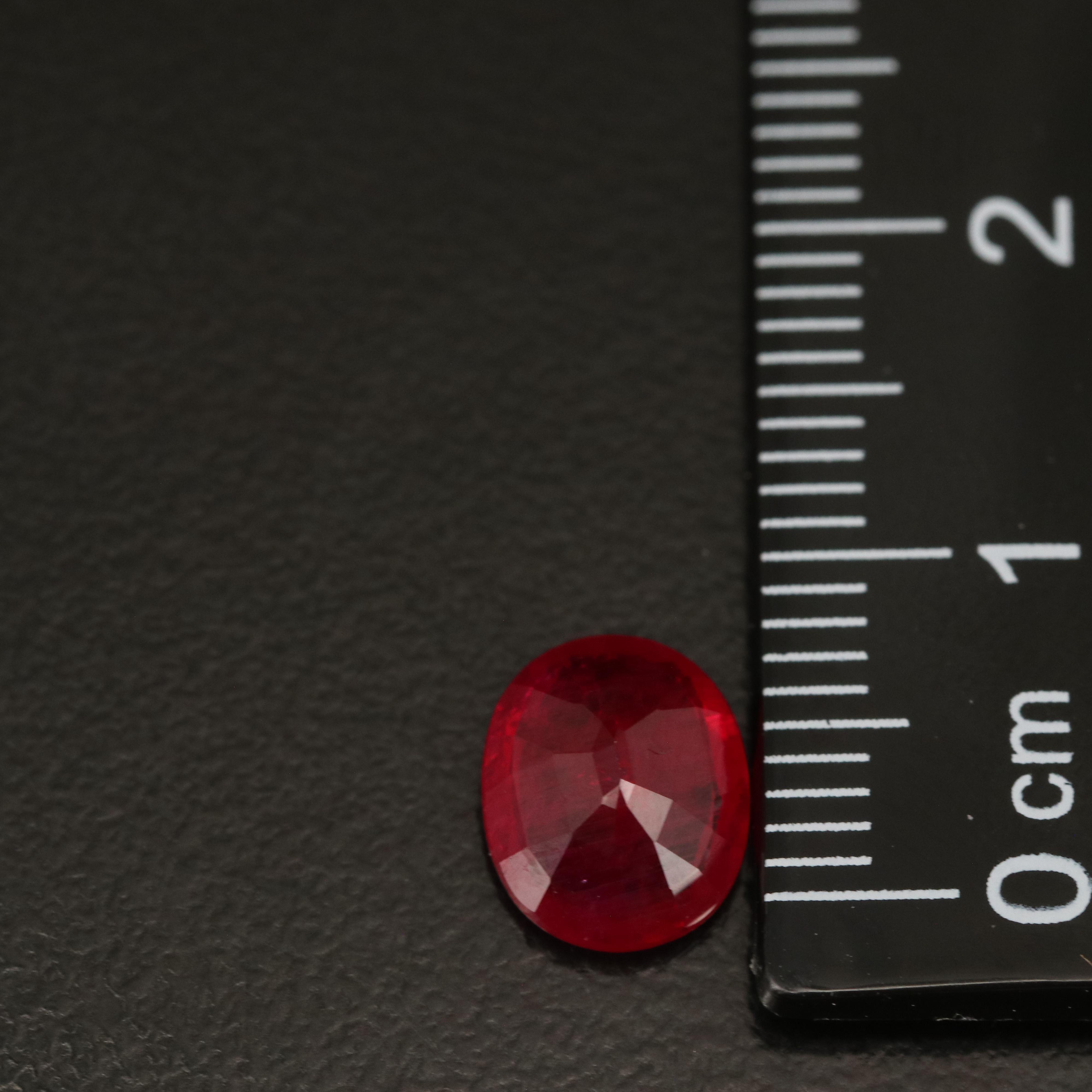 Loose Oval Faceted Filled Corundum