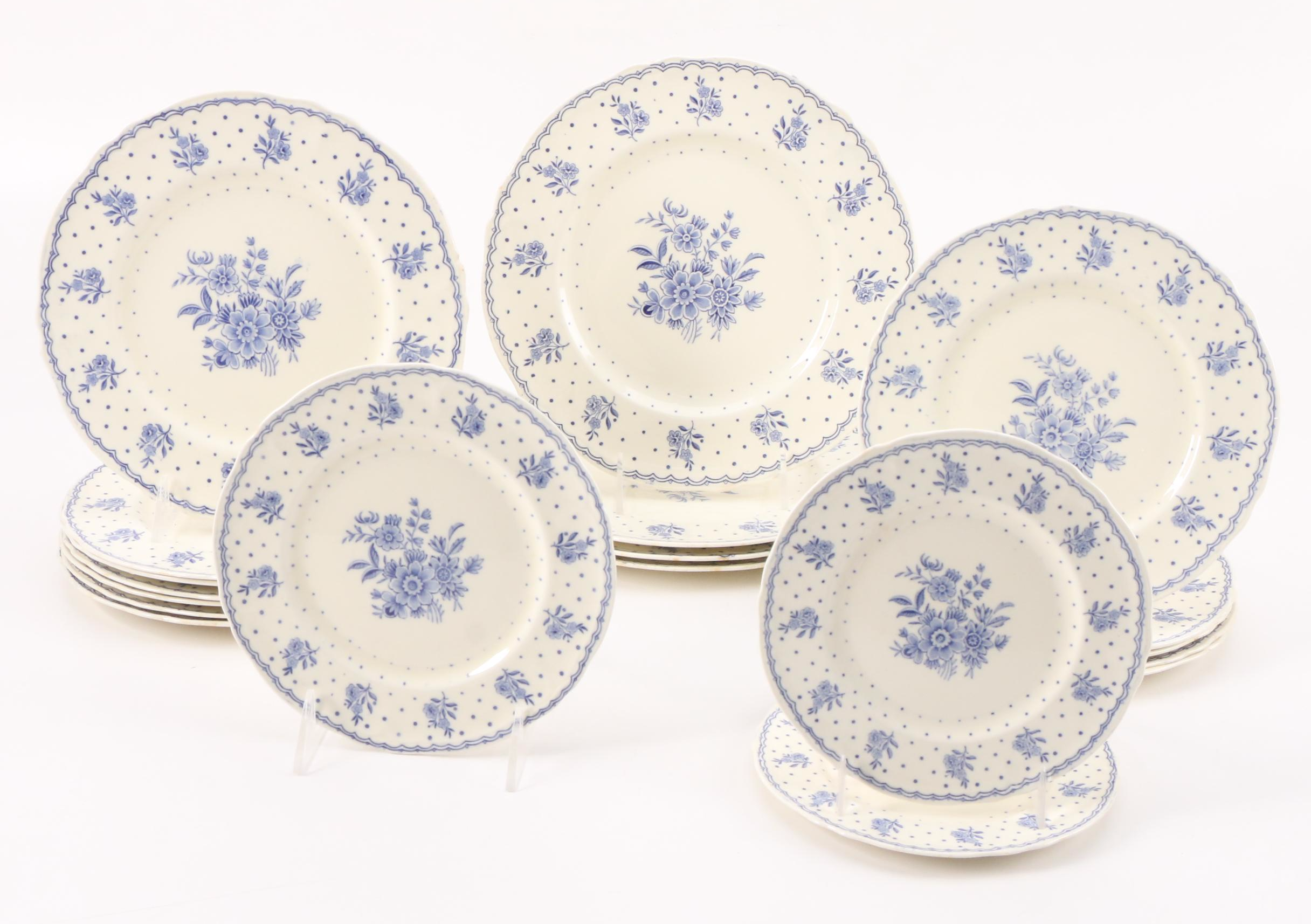 Grindley "Tewkesbury" Cream Petal Ceramic Dinnerware, Early to Mid-20th Century