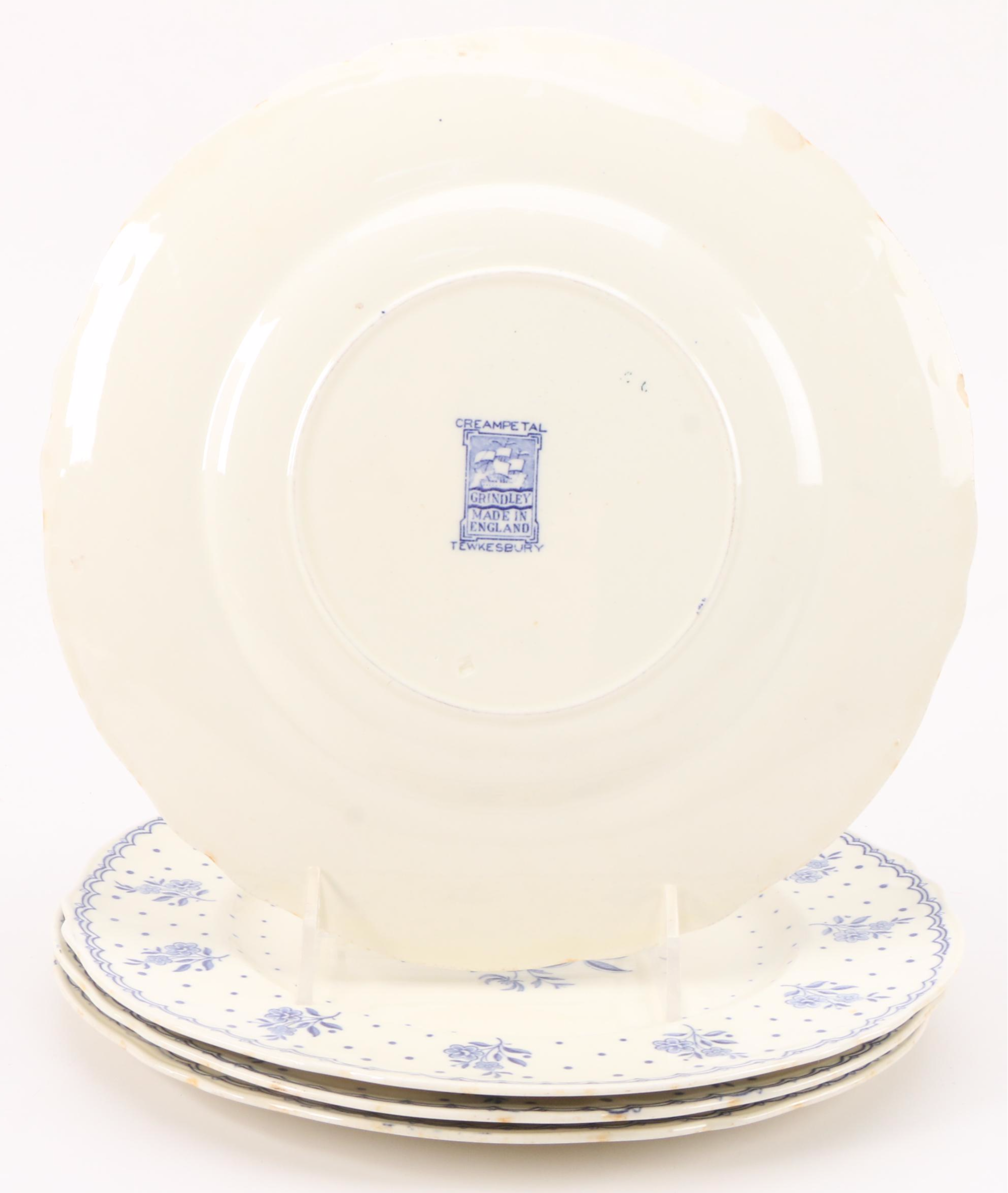 Grindley "Tewkesbury" Cream Petal Ceramic Dinnerware, Early to Mid-20th Century