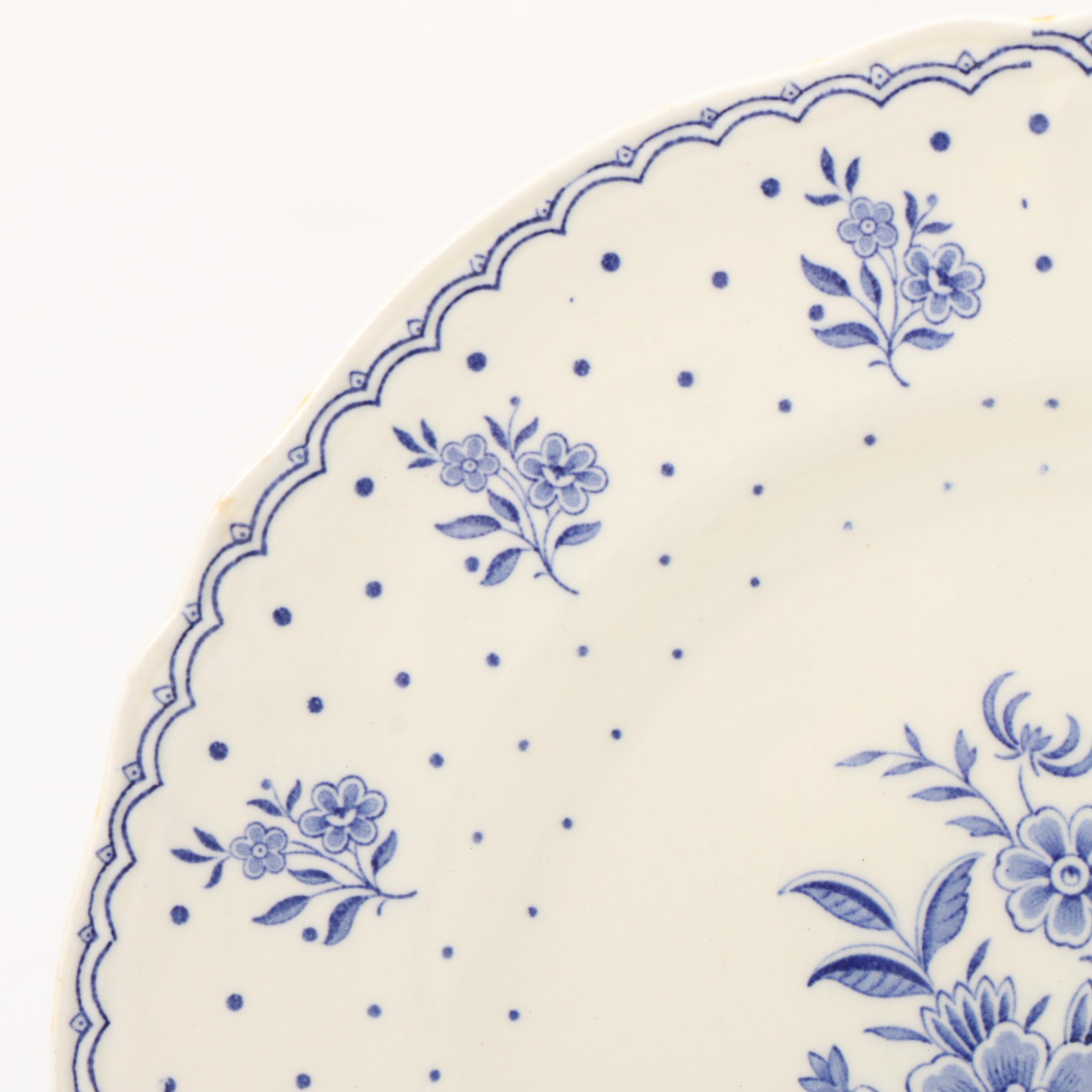 Grindley "Tewkesbury" Cream Petal Ceramic Dinnerware, Early to Mid-20th Century