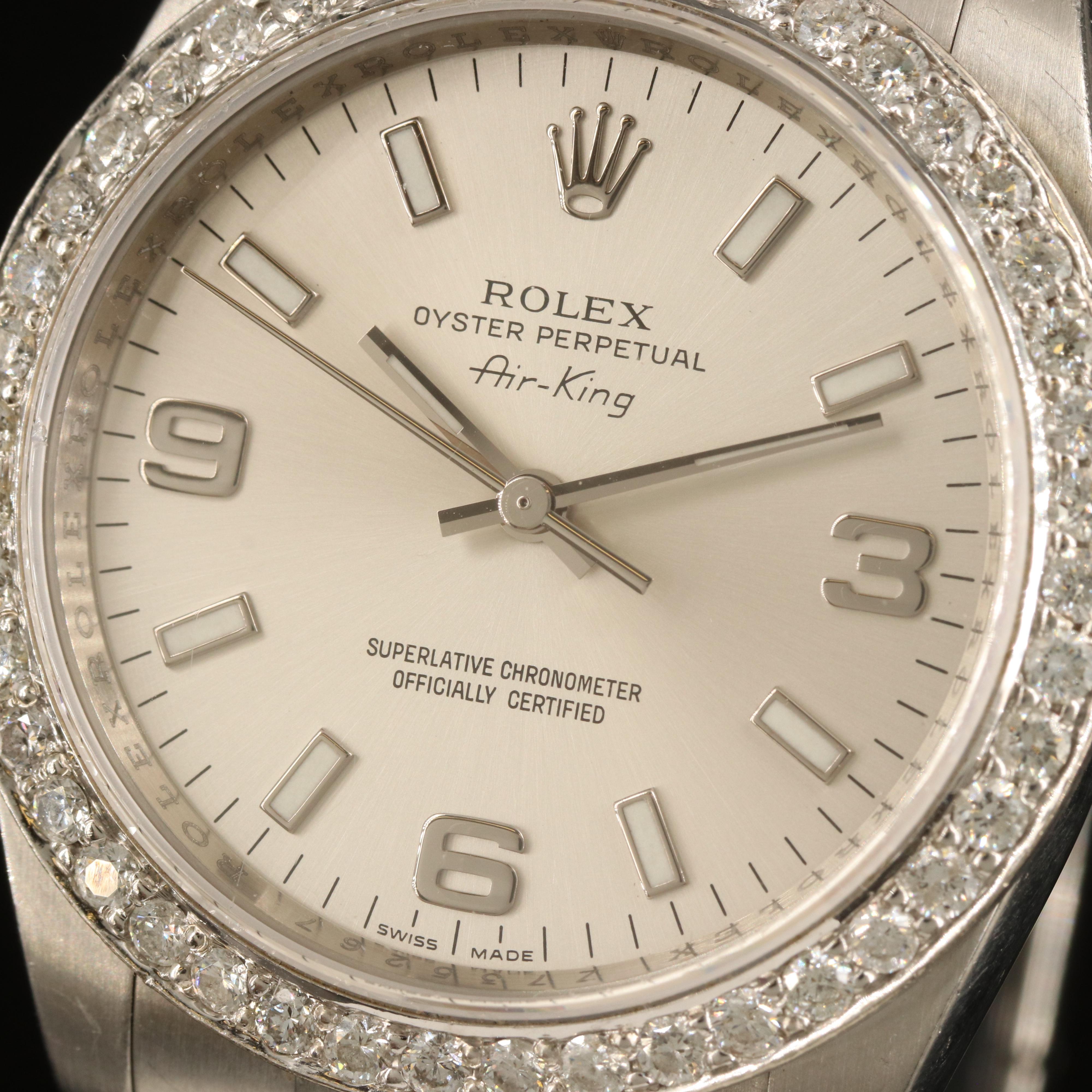 2006 Rolex Air-King 1.54 CTW Diamond Bezel Watch