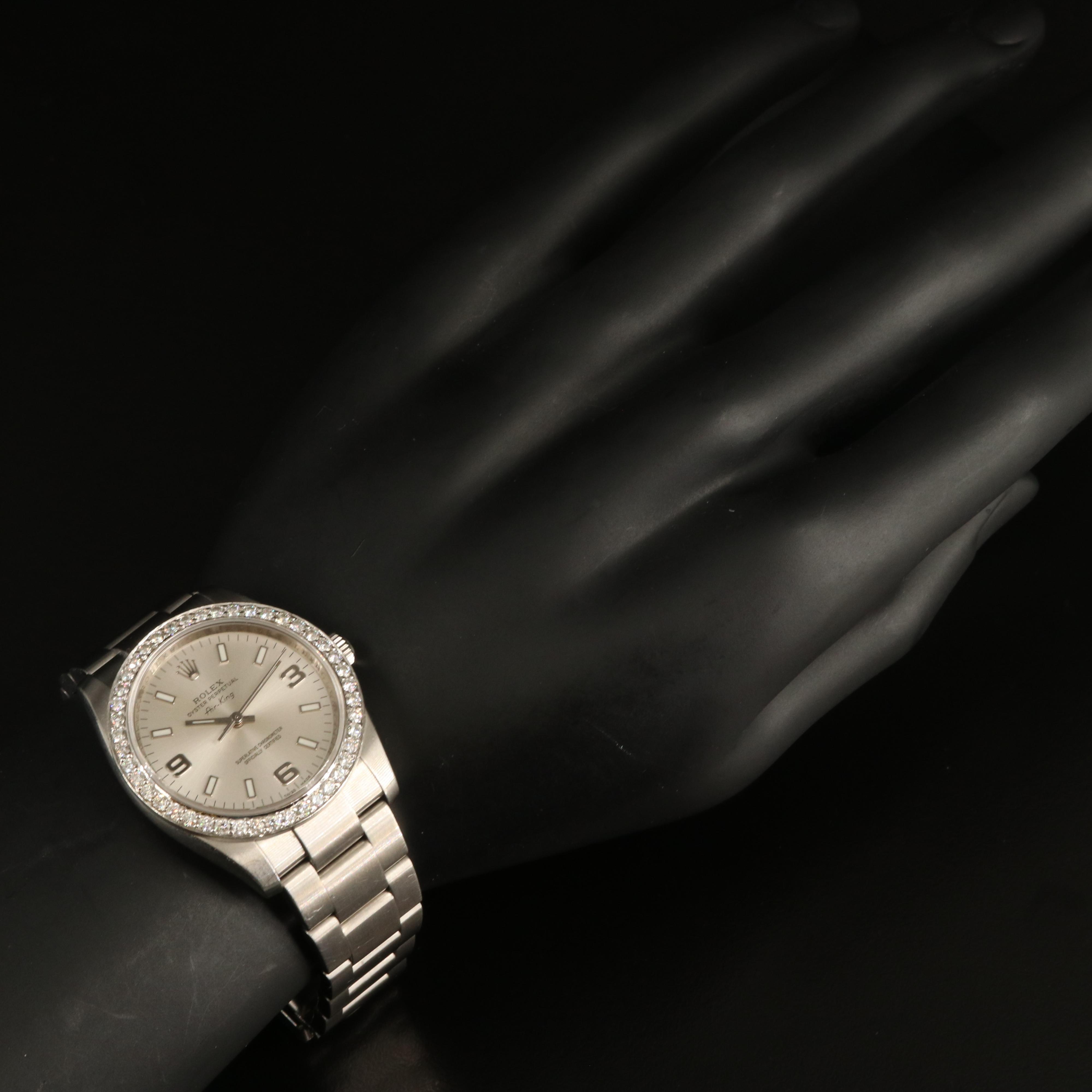 2006 Rolex Air-King 1.54 CTW Diamond Bezel Watch