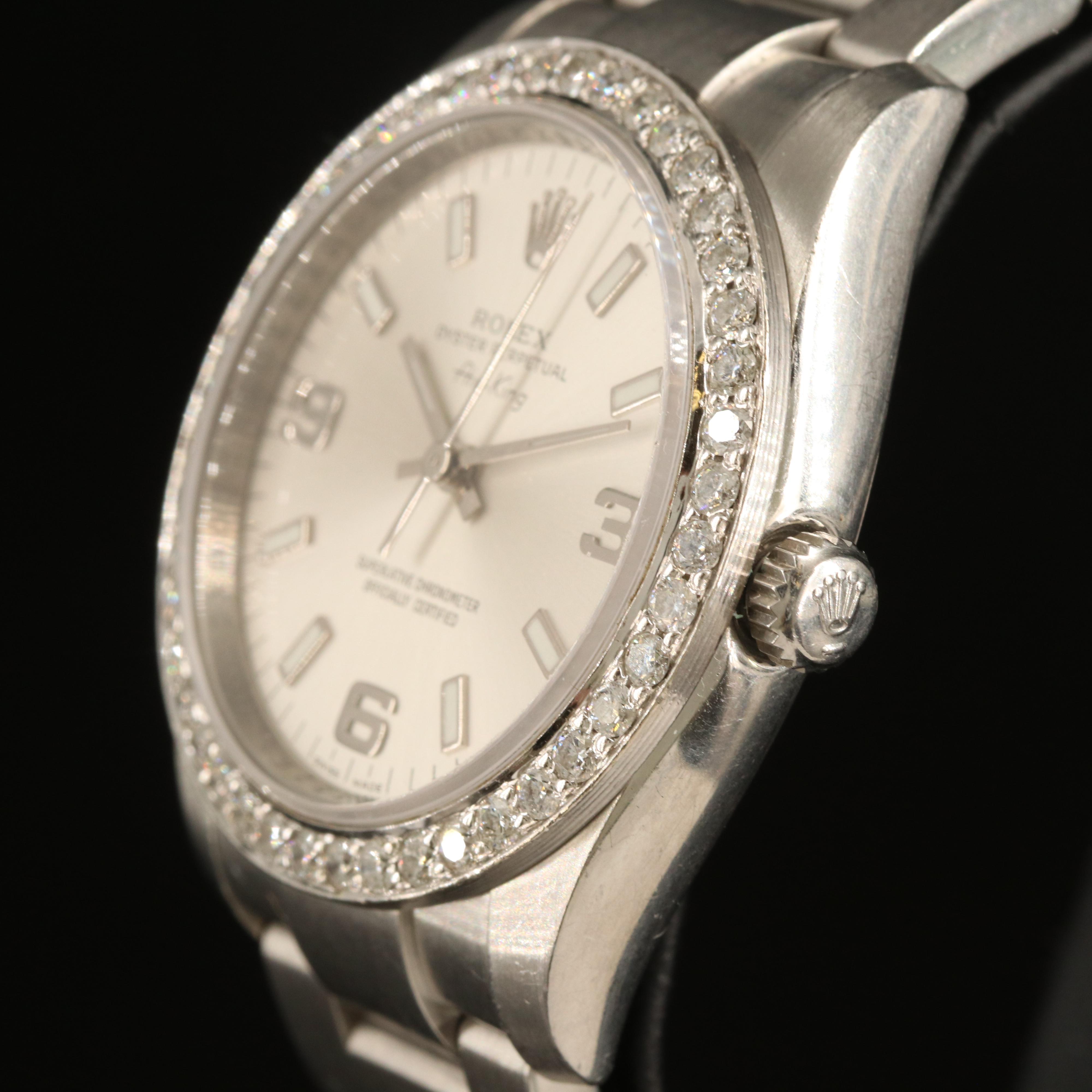 2006 Rolex Air-King 1.54 CTW Diamond Bezel Watch