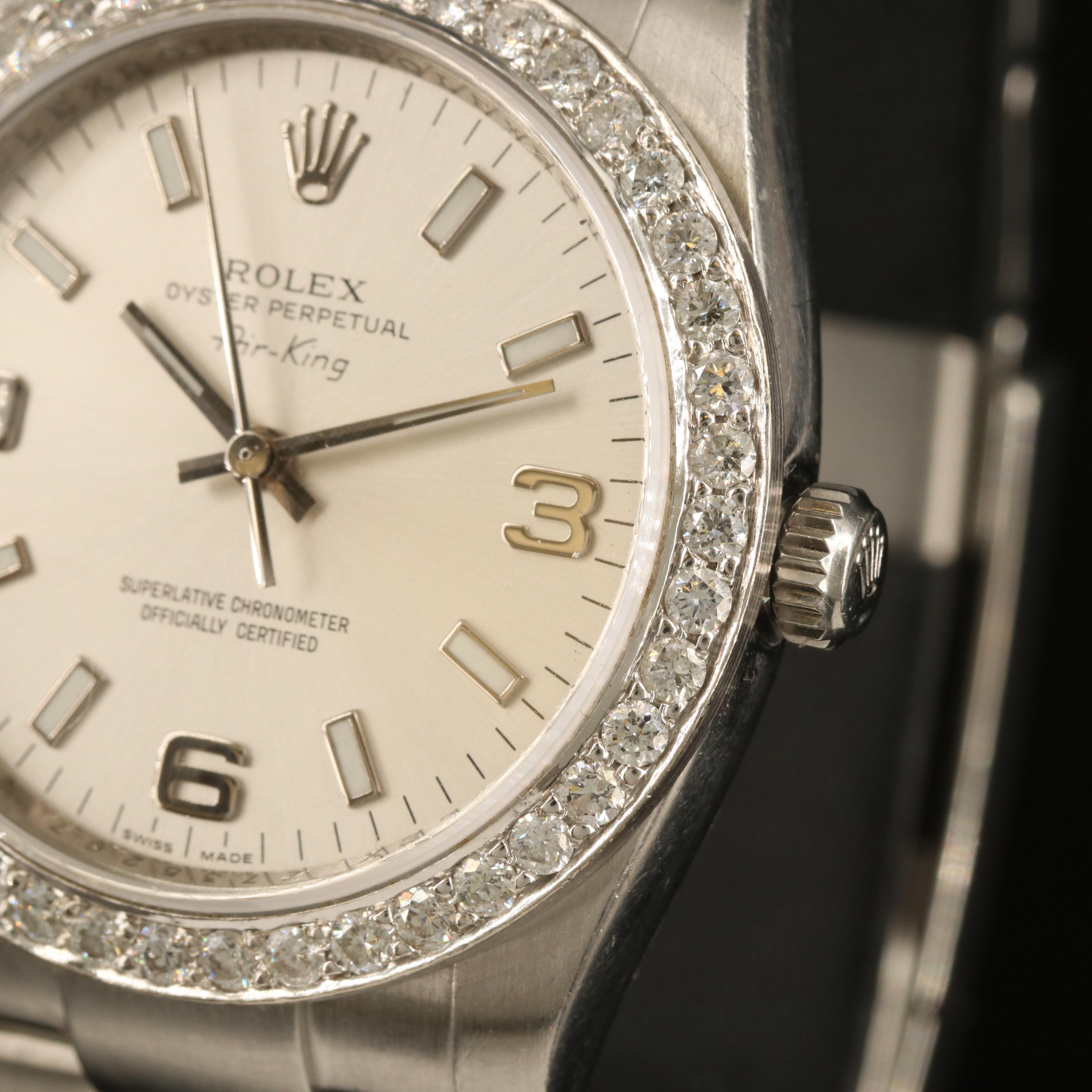 2006 Rolex Air-King 1.54 CTW Diamond Bezel Watch
