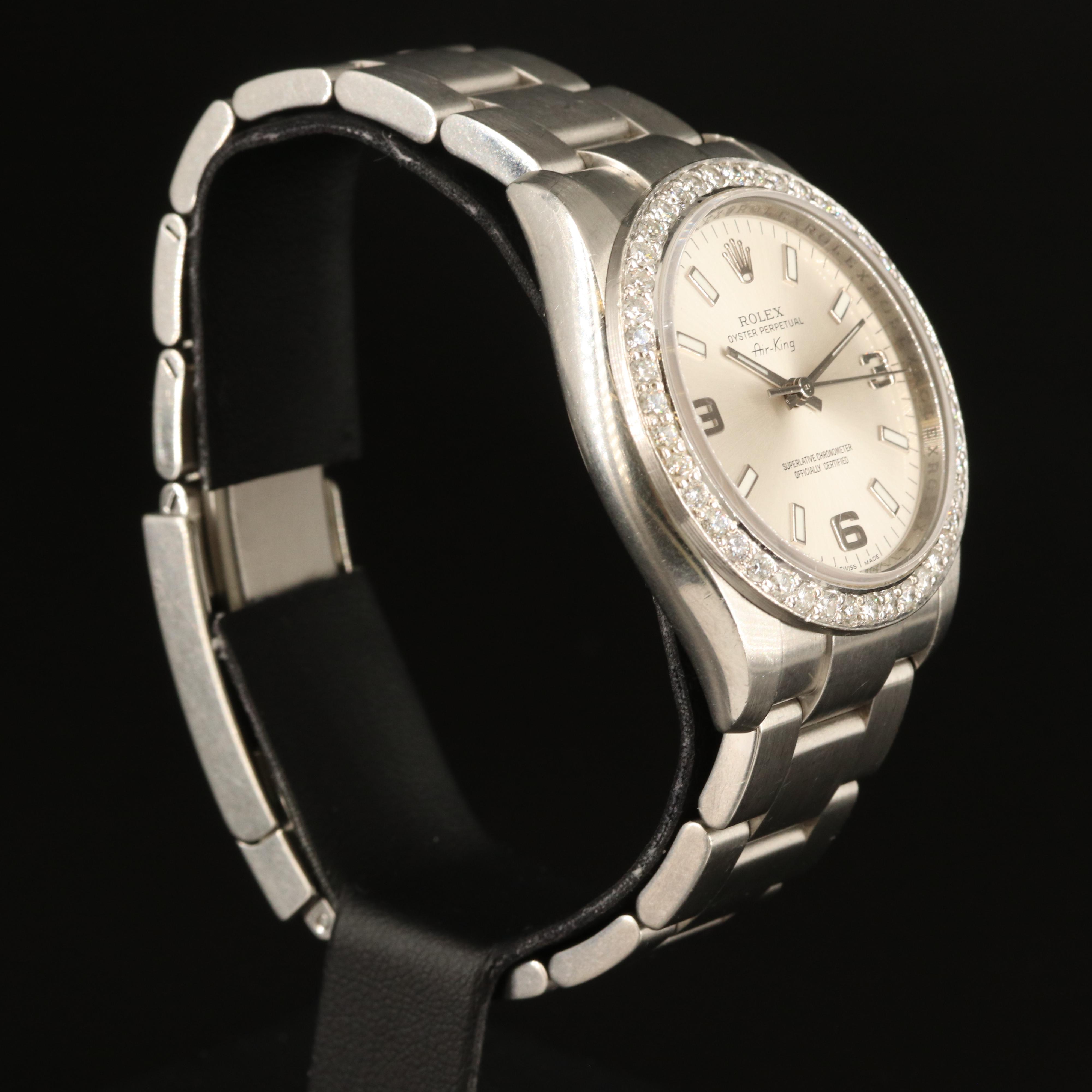 2006 Rolex Air-King 1.54 CTW Diamond Bezel Watch