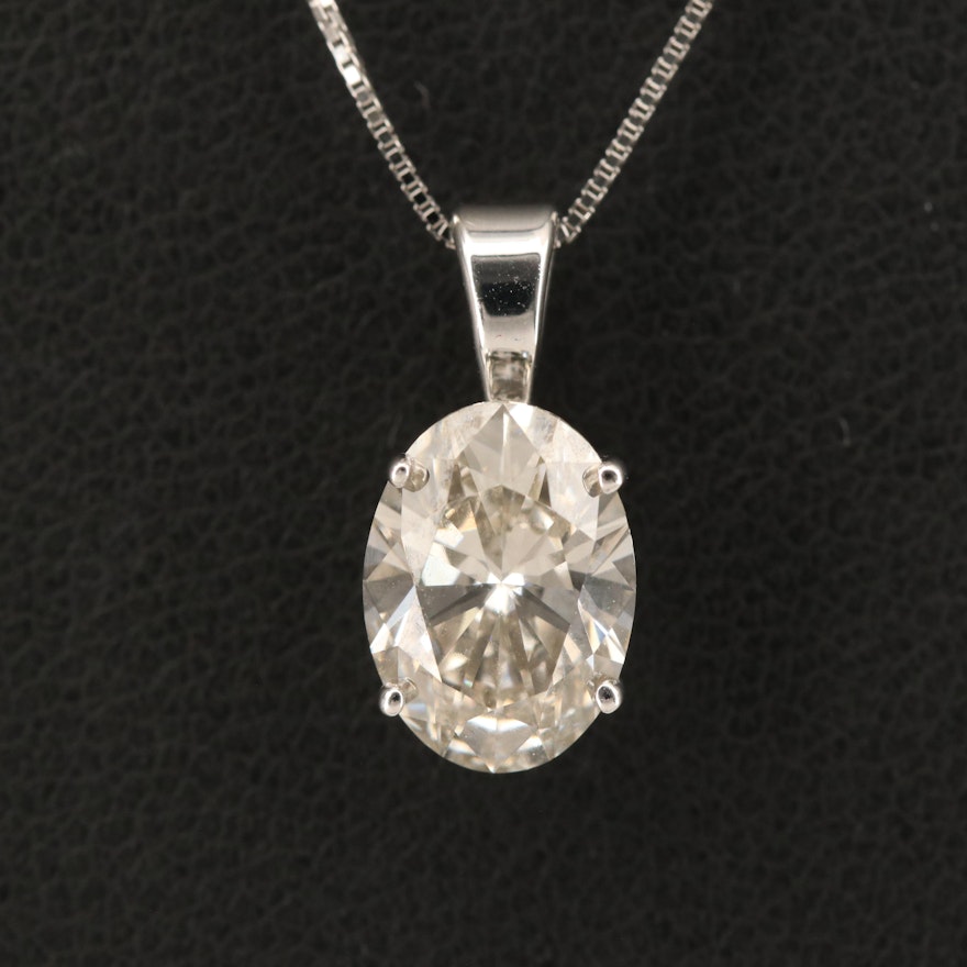 14K 1.58 CT Lab Grown Diamond Pendant Necklace