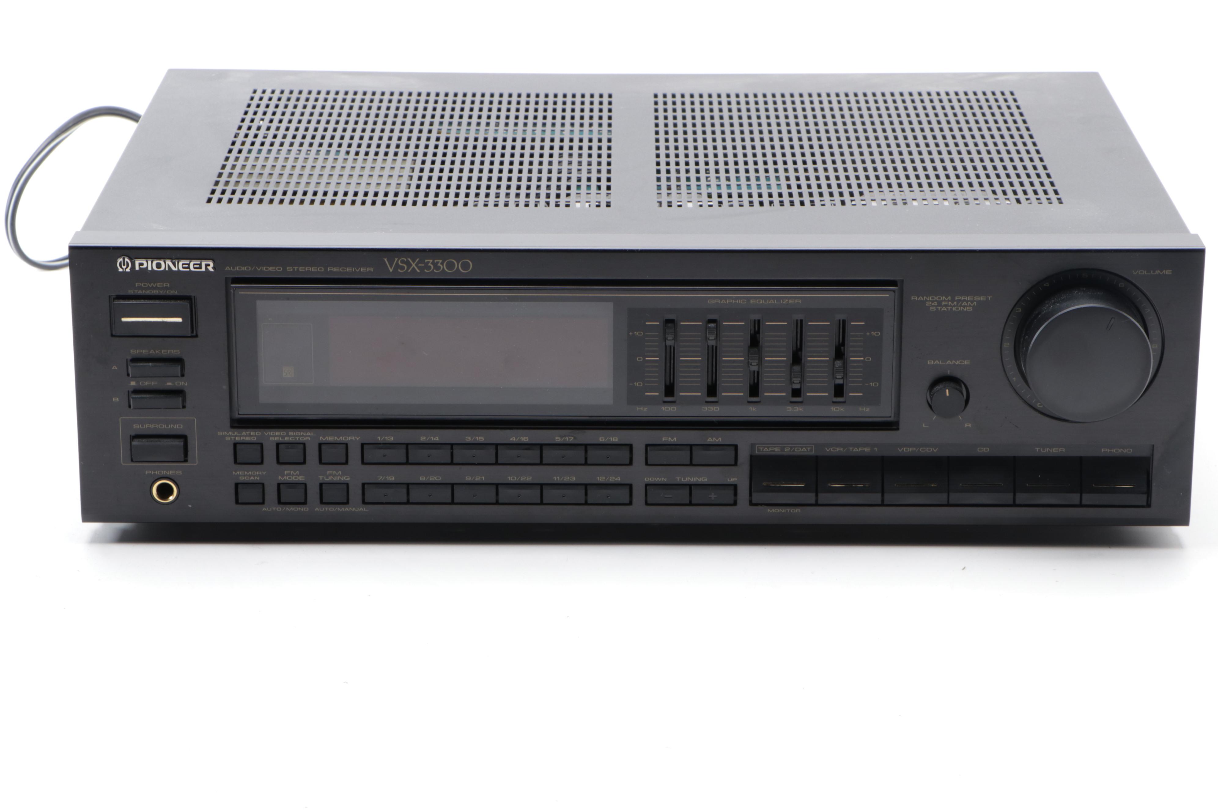 Pioneer Audio Video Stereo Receiver and Six-Disc CD Player, 1990s